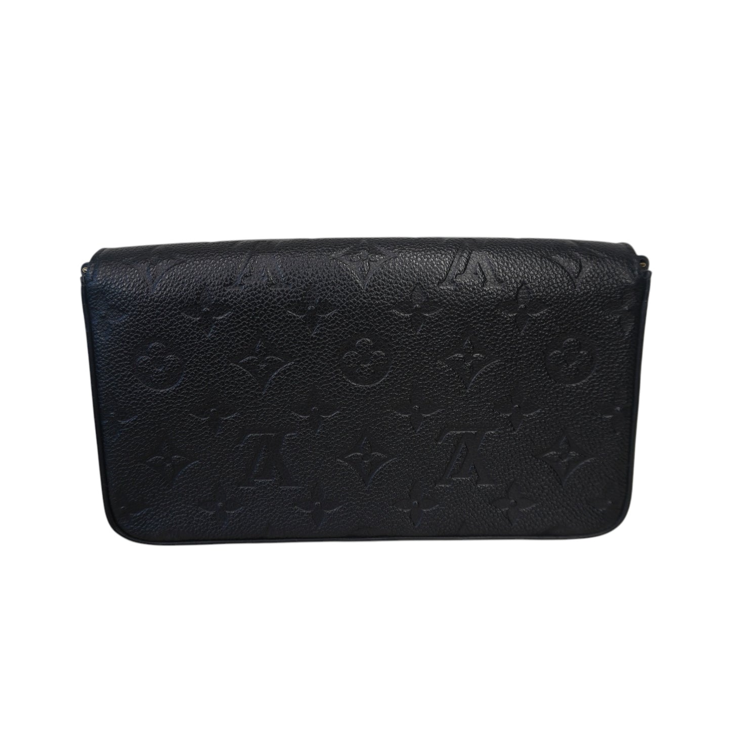 PRE-OWNED LV Black Monogram Empreinte Felicie Pochette Crossbody Bag