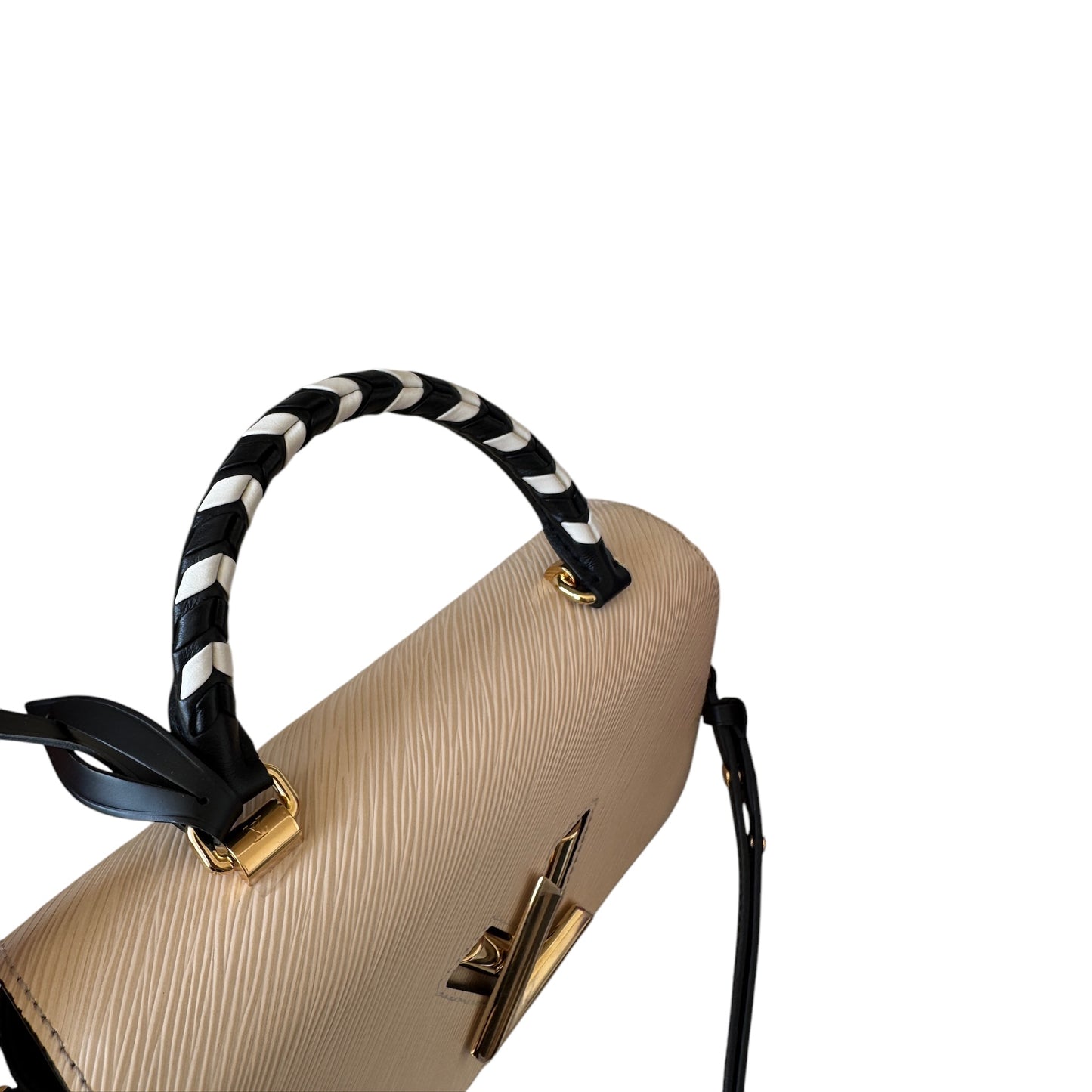 PRE-OWNED LV Epi Crafty Twist MM Cream Shoulder Bag