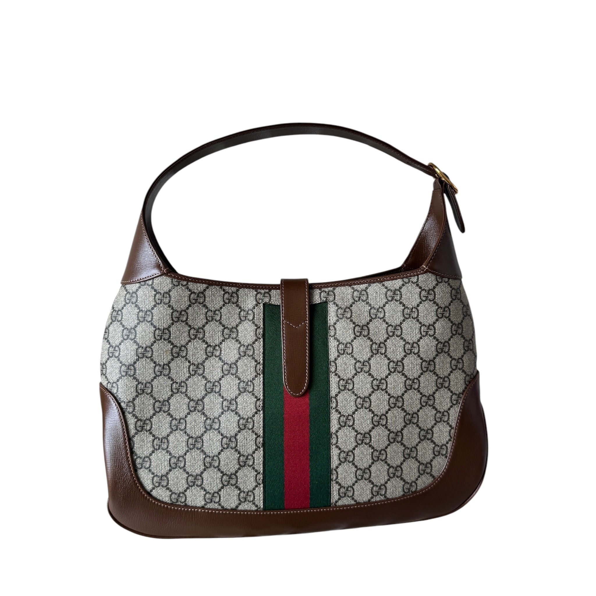 Bolso bandolera mediano Jackie 1961 de lona revestida con GG, USADO