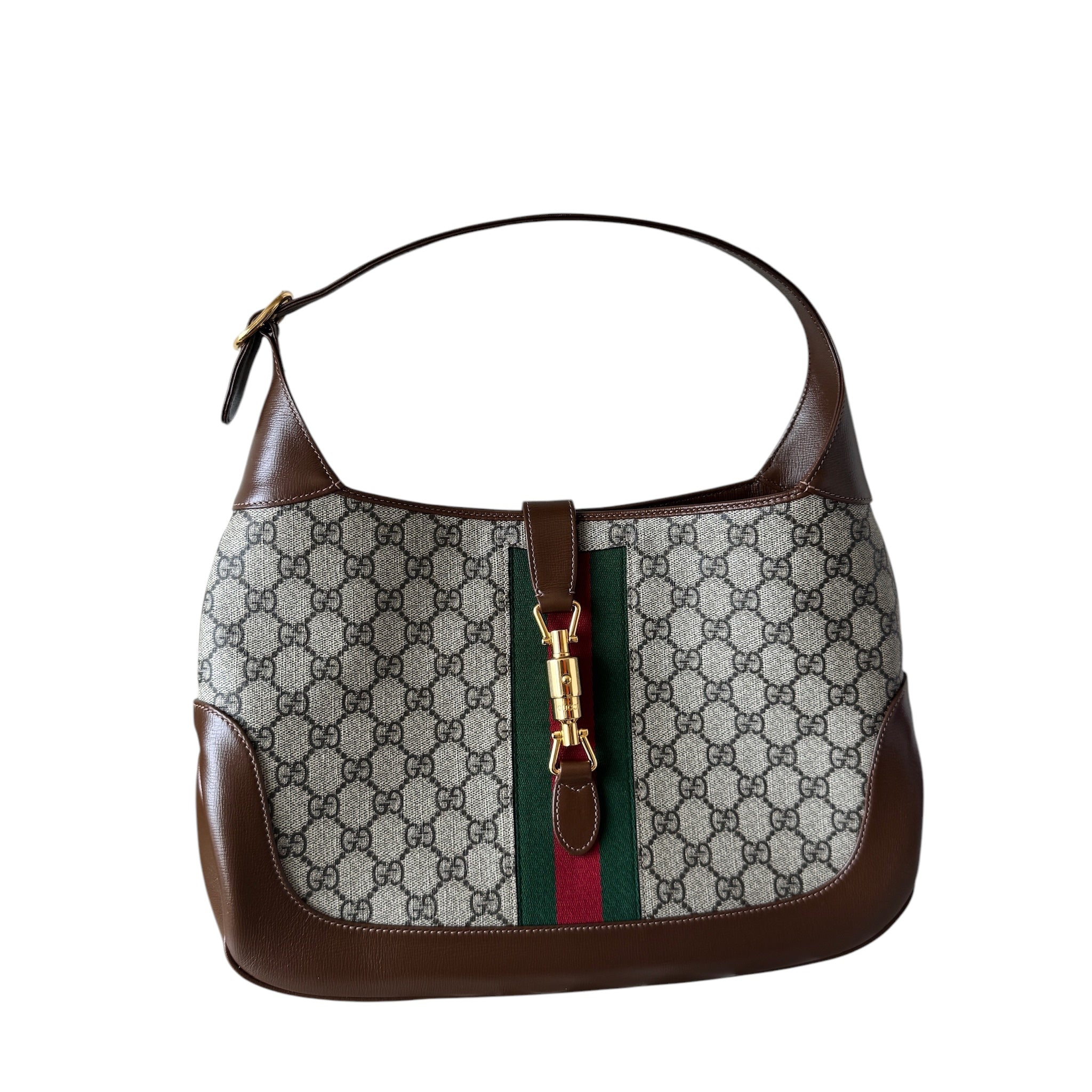 Bolso bandolera mediano Jackie 1961 de lona revestida con GG, USADO