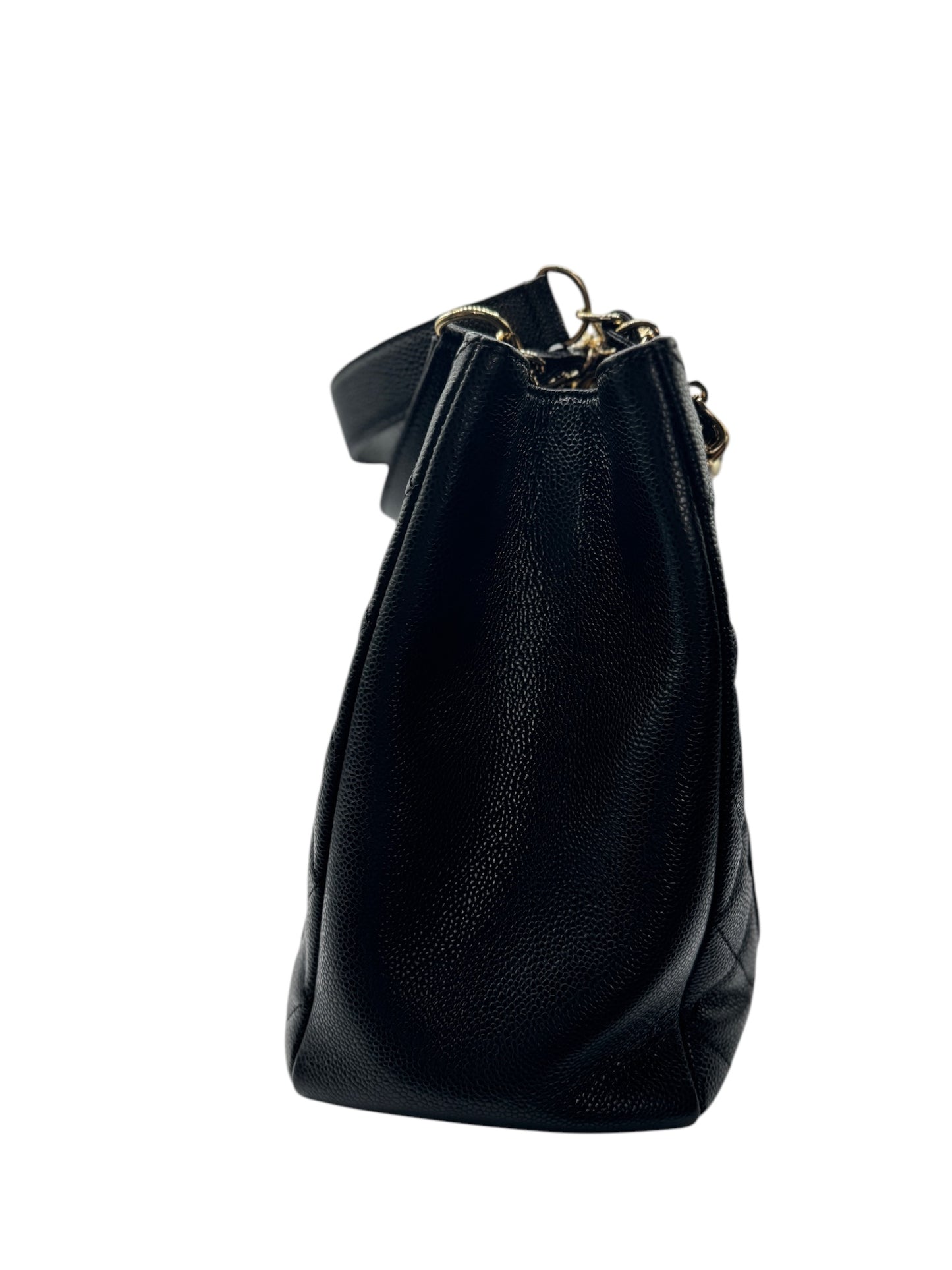 Bolso de mano CC GST XL de caviar negro de segunda mano