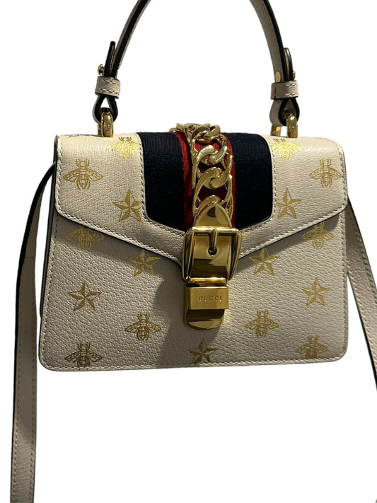 GUCCI - Sylvie Bee Star Mini Top Handle Bag