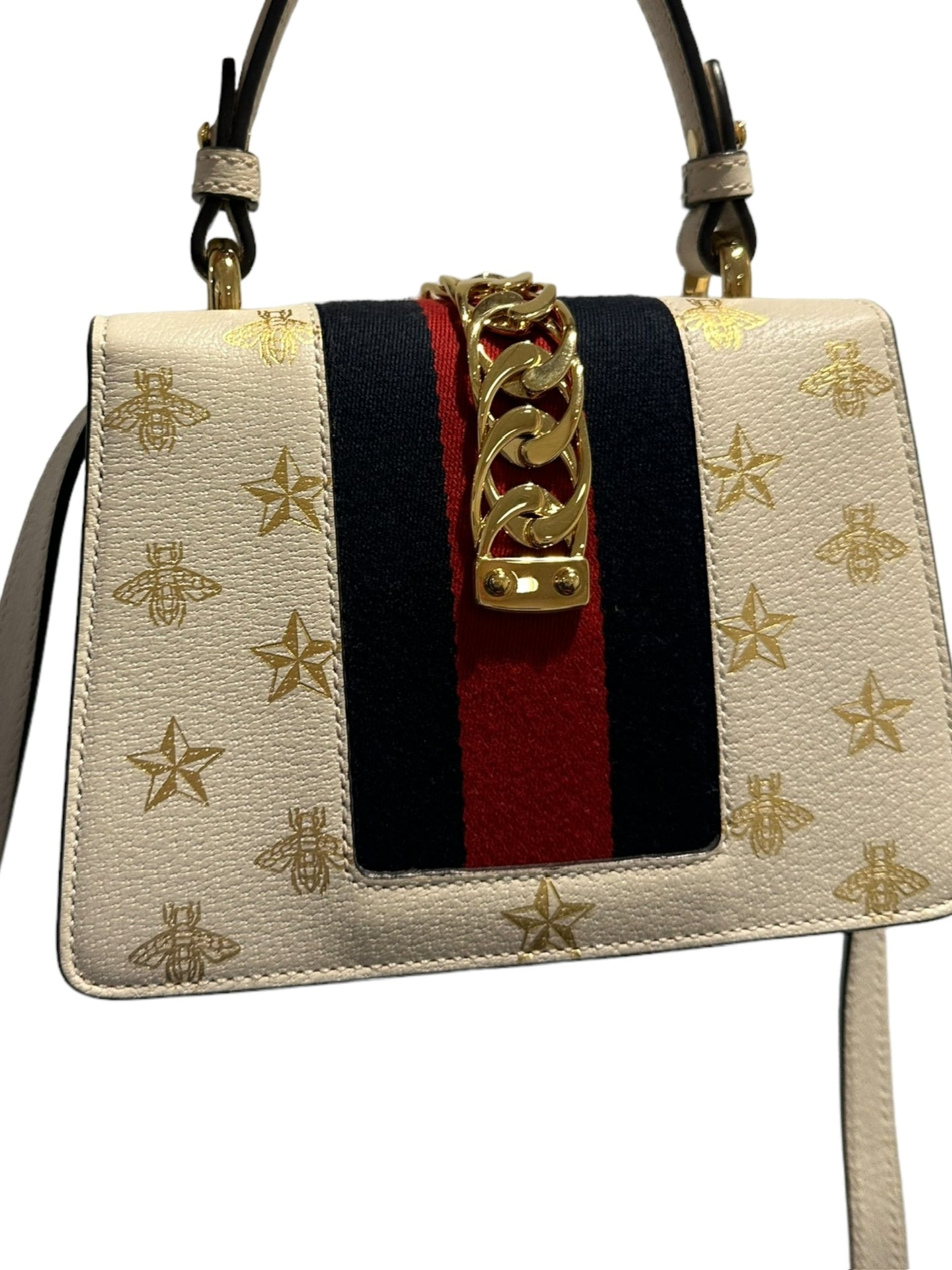 GUCCI - Sylvie Bee Star Mini Top Handle Bag