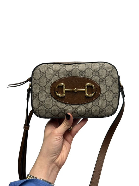 GUCCI - GG Canvas Horsebit 1955 Crossbody Small Bag