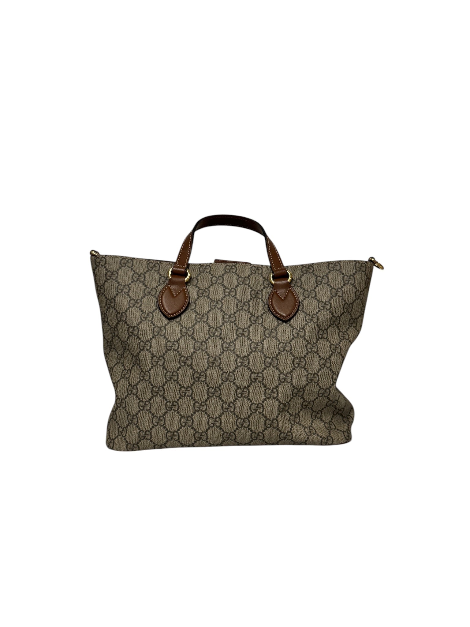 Bolso de mano pequeño con monograma Supreme suave en color beige GG USADO
