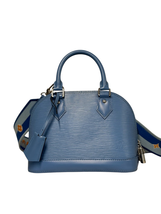 PRE-OWNED LV Bleuet Epi Jacquard Alma BB