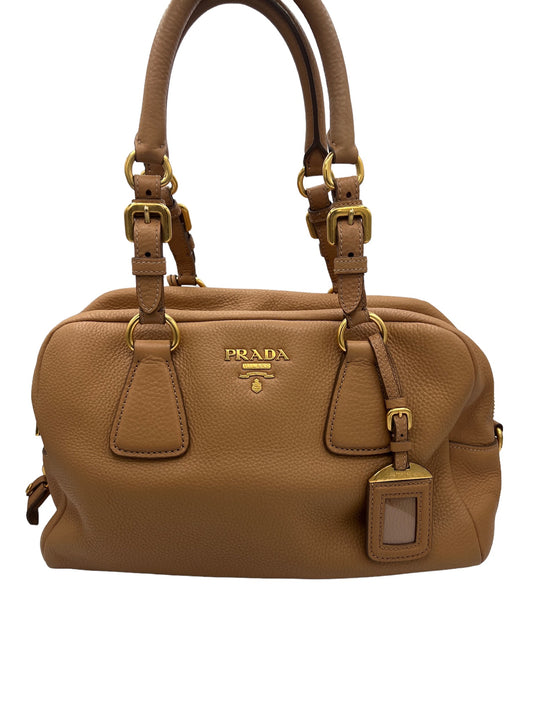 PRADA - Bolso de hombro de piel beige