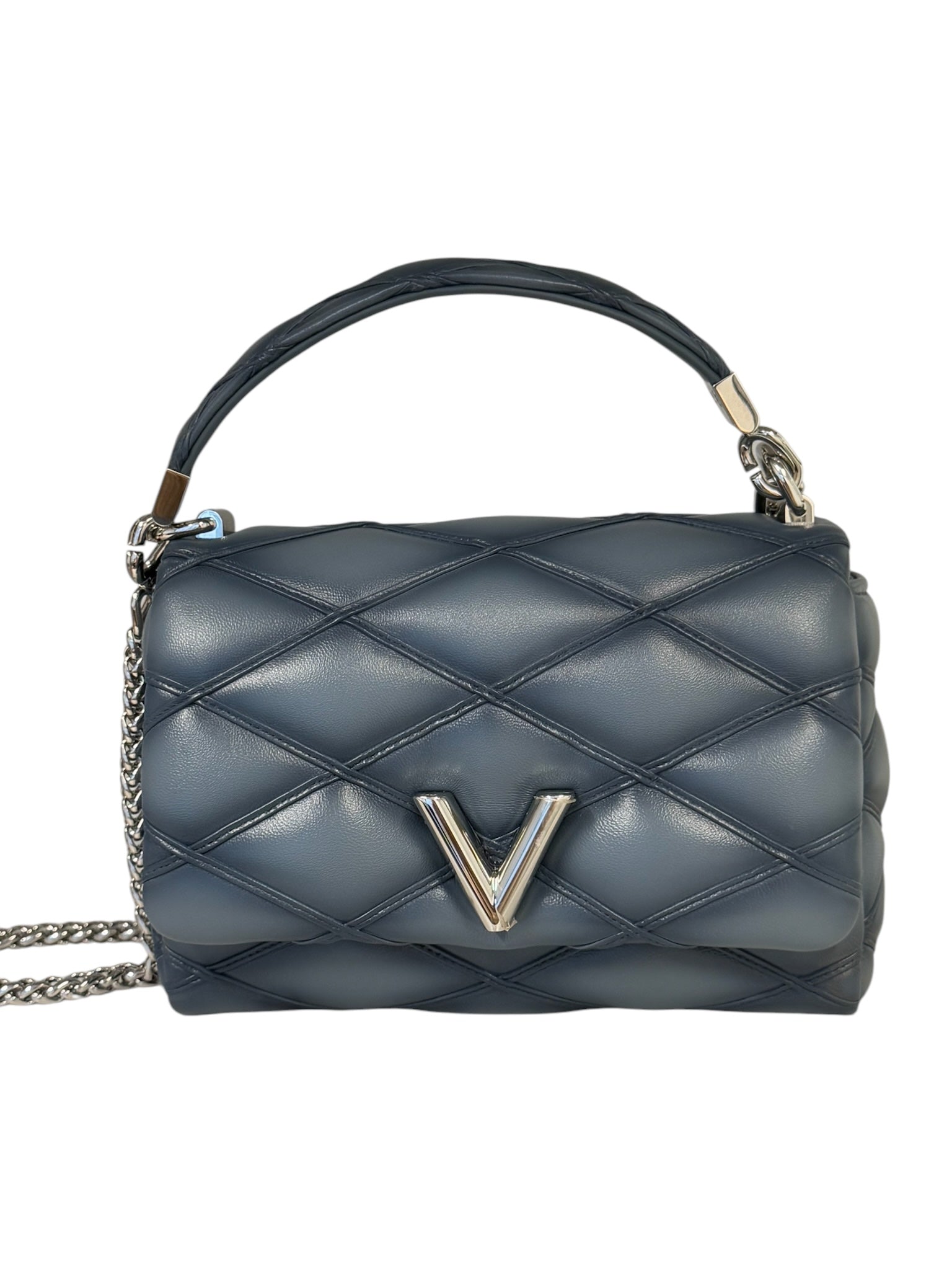 PRE-OWNED LV Bleu Denim Lambskin Malletage Go-14 PM