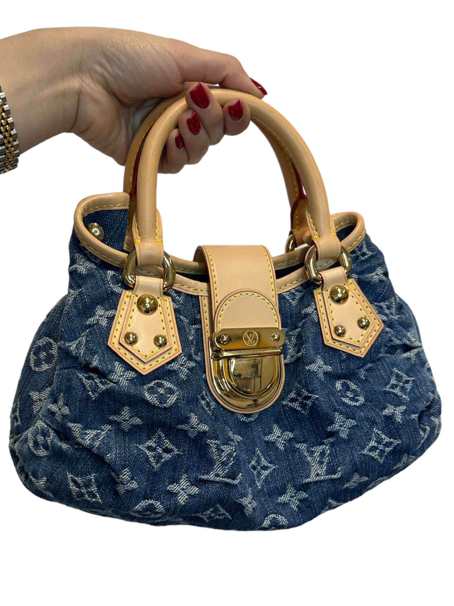 LOUIS VUITTON - Denim plisado con monograma