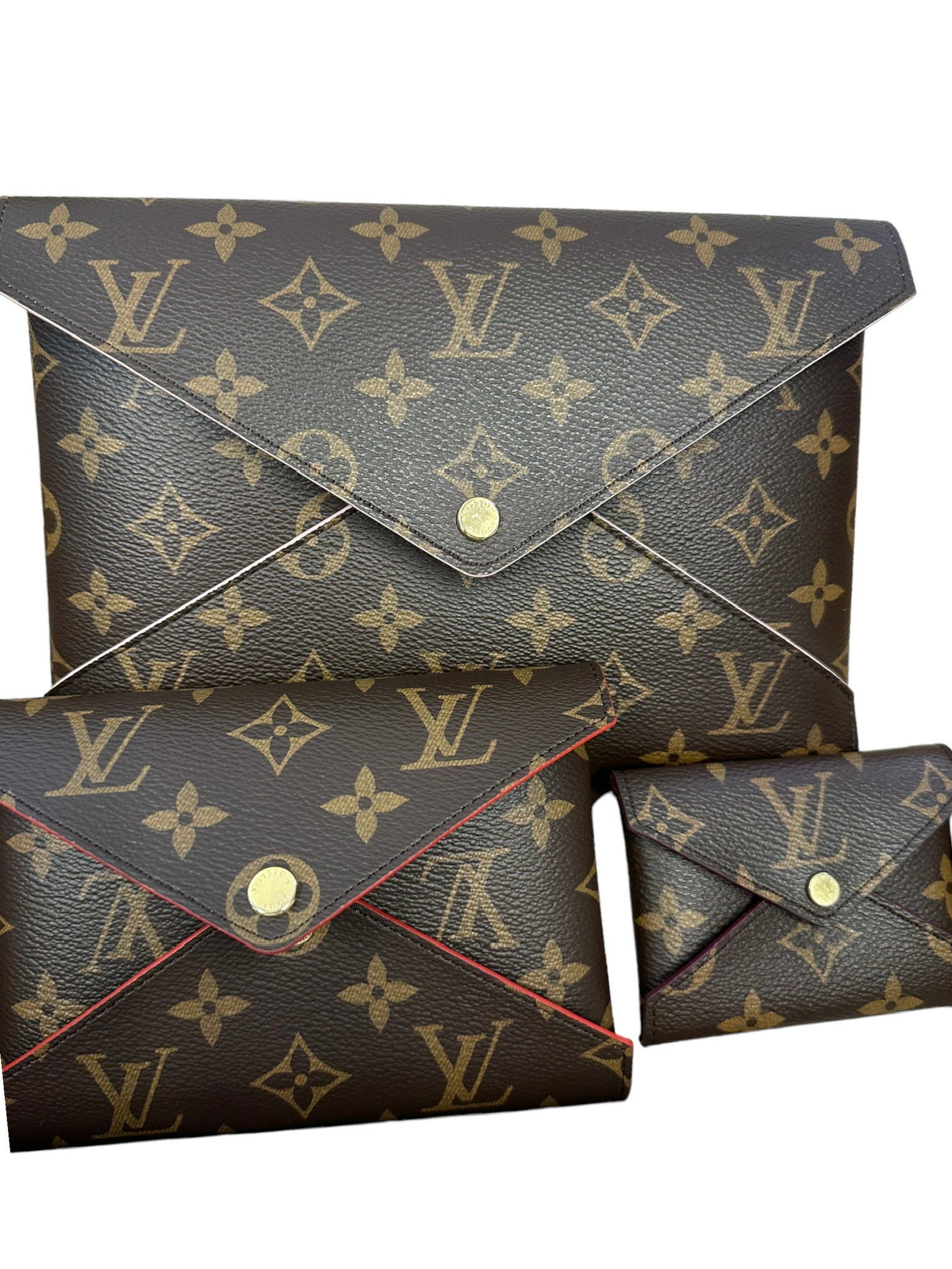 LOUIS VUITTON - Conjunto de pochette Kirigami con monograma
