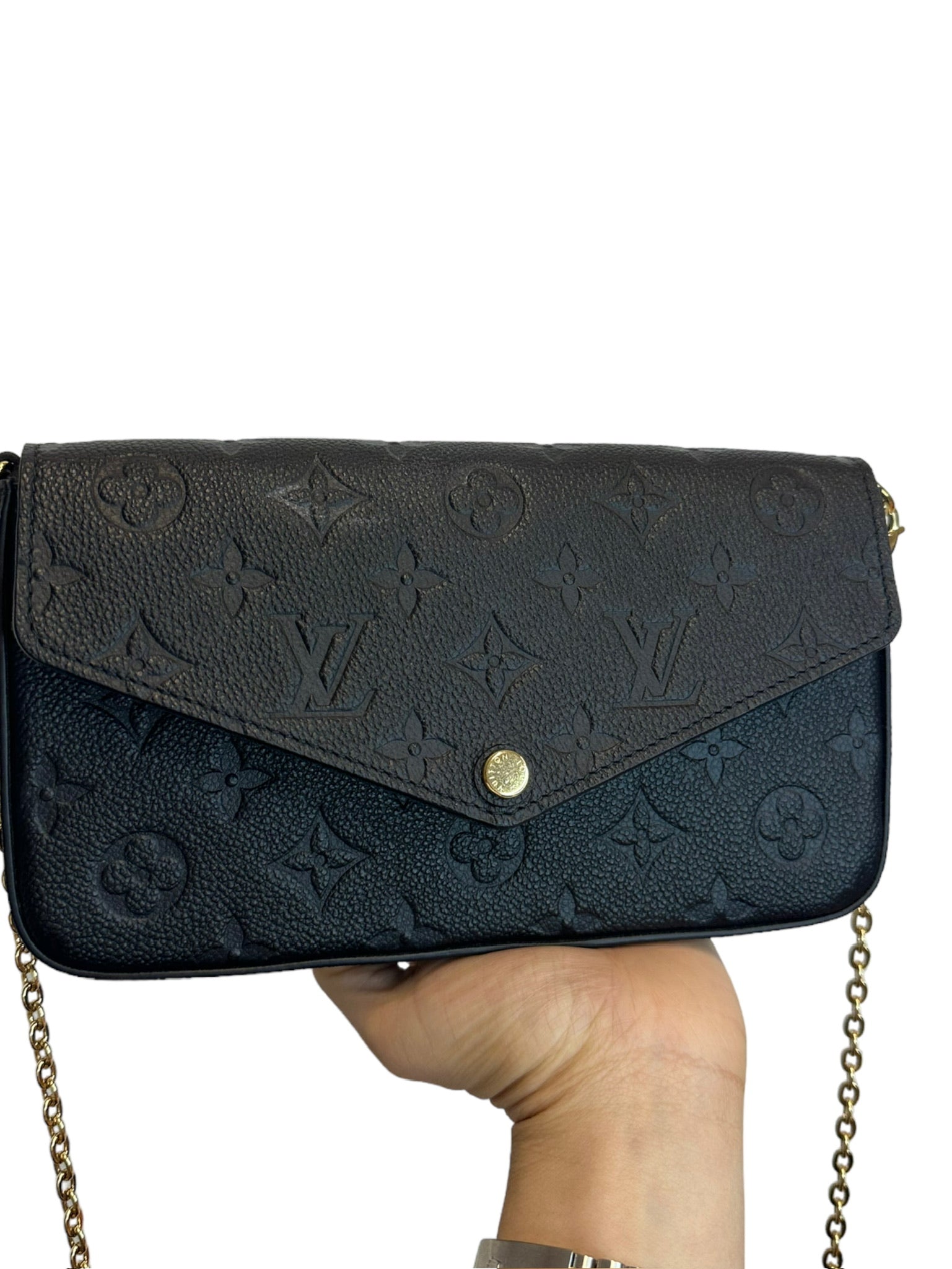 LOUIS VUITTON - Monograma Felicie Pochette Empreinte Cuero