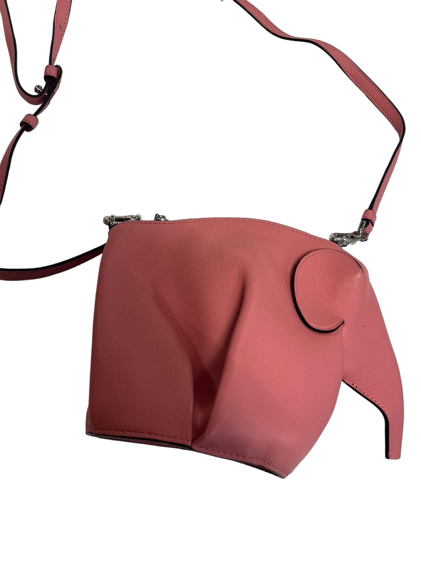 LOEWE - Pink Calfskin Pink Mini Elephant Crossbody Bag