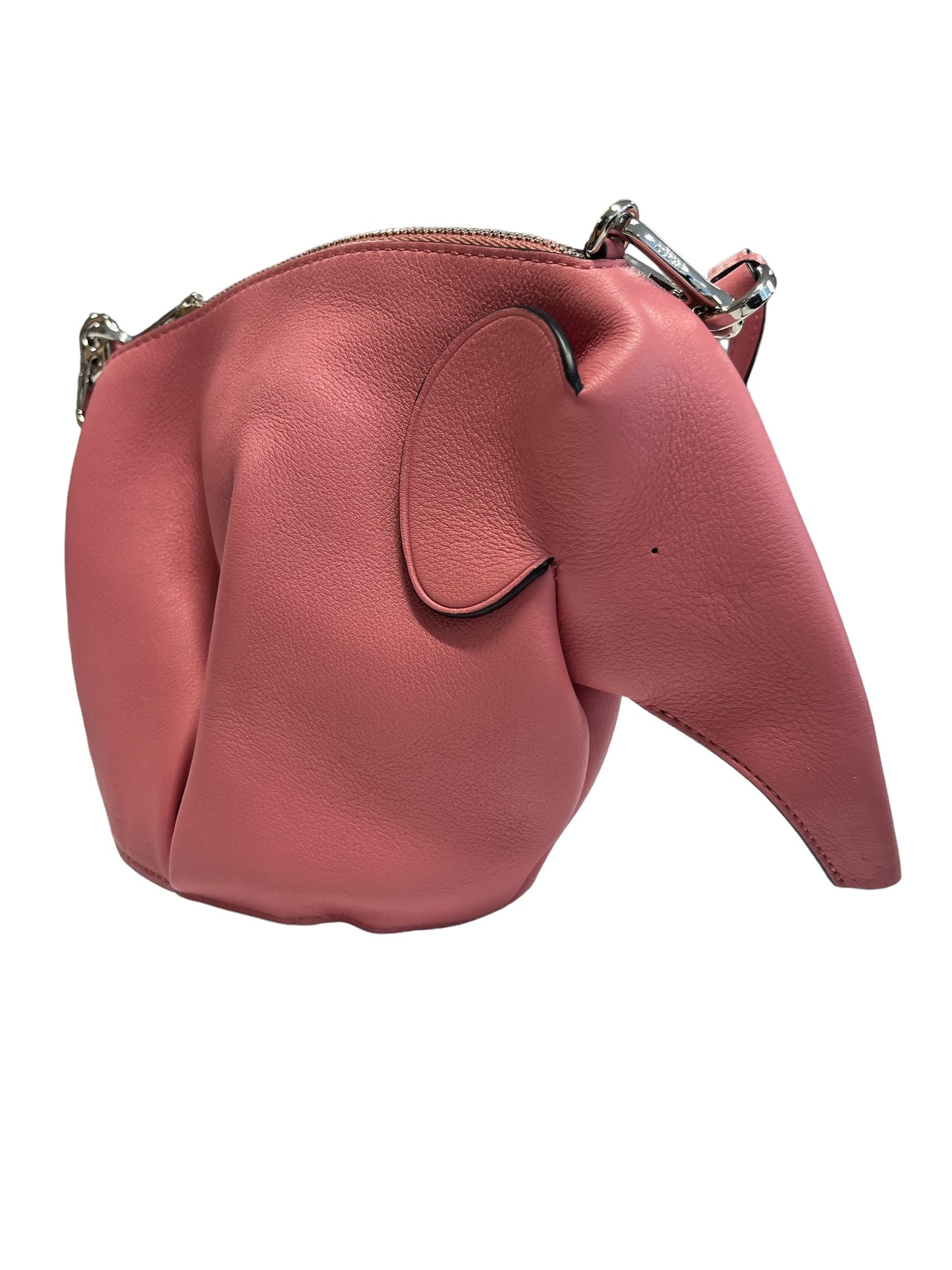 LOEWE - Pink Calfskin Pink Mini Elephant Crossbody Bag