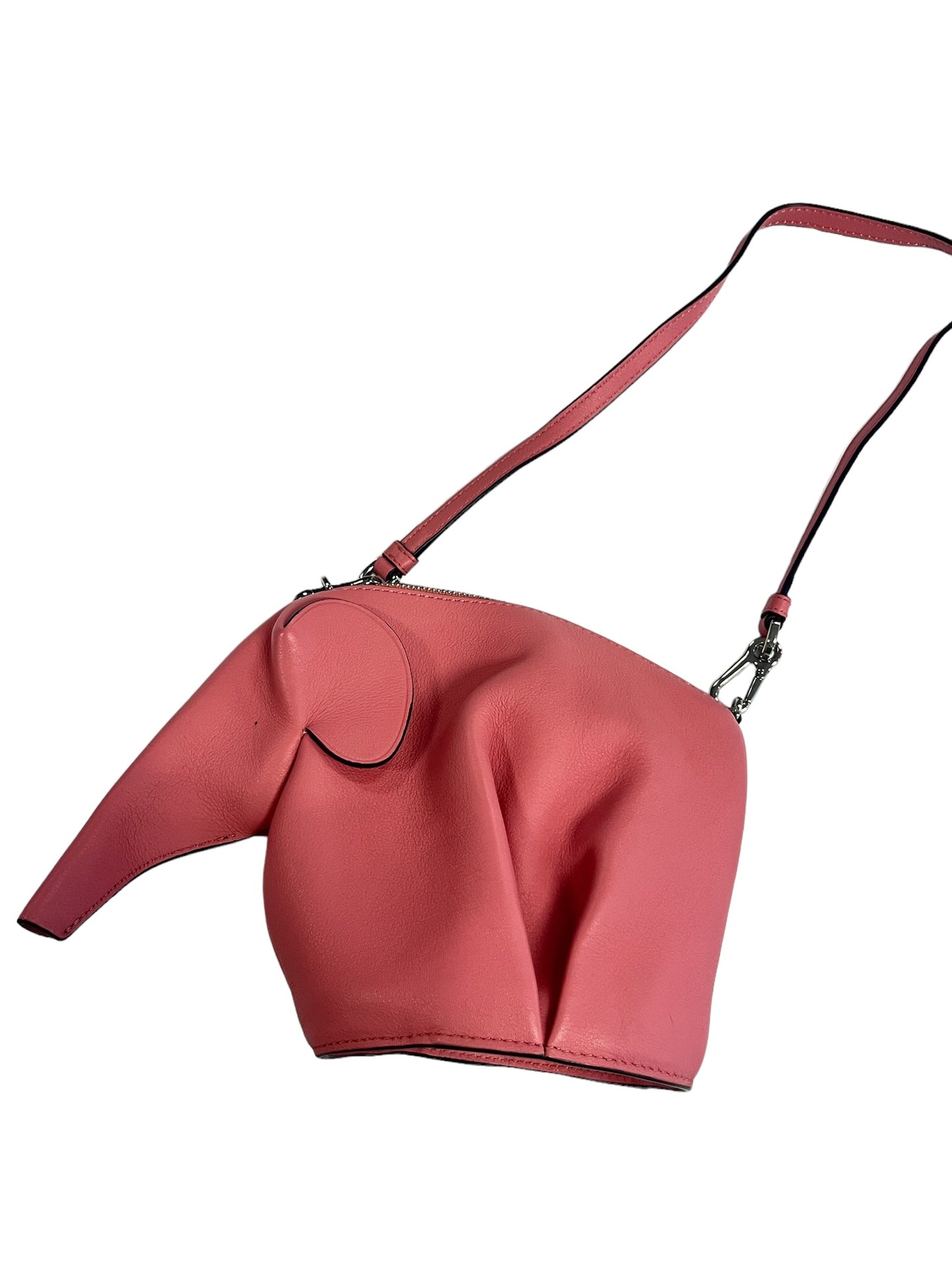 LOEWE - Pink Calfskin Pink Mini Elephant Crossbody Bag