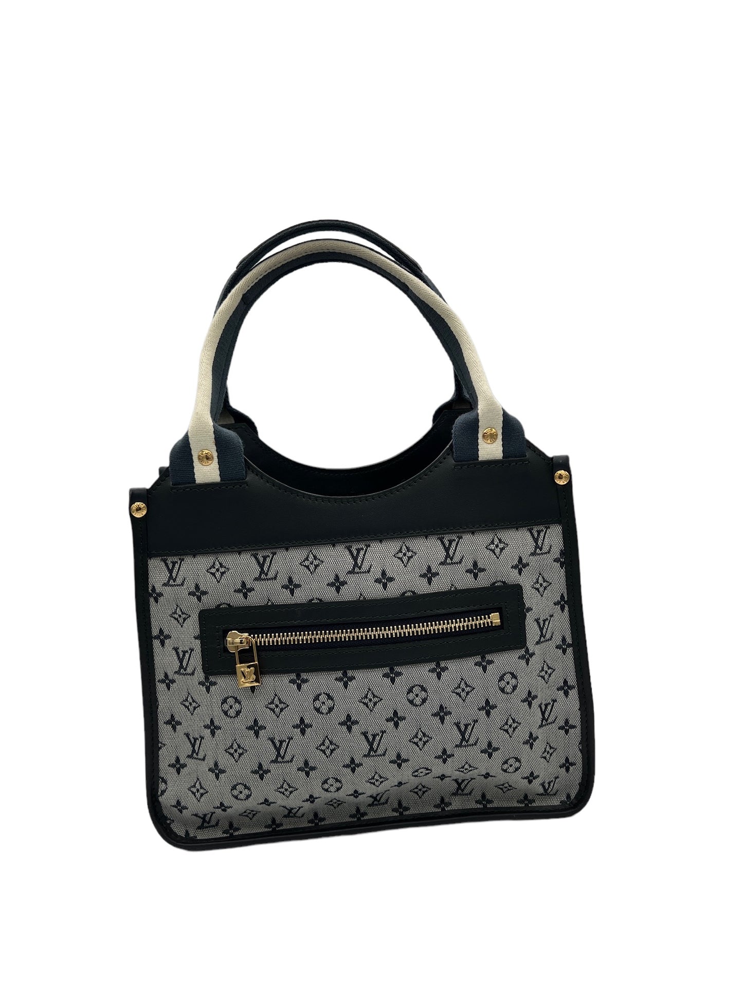 LOUIS VUITTON - Blue Monogram Lin Canvas Sac Kathleen Bag