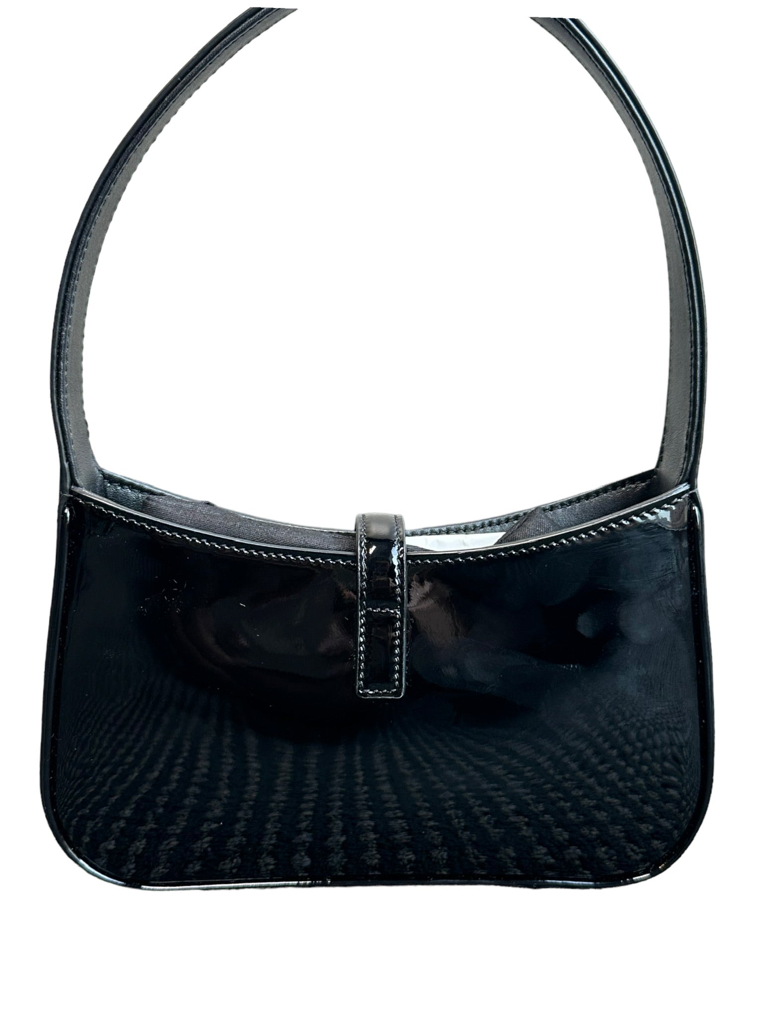 SAINT LAURENT - Black Shiny Leather Le 5 A 7 Mini Hobo