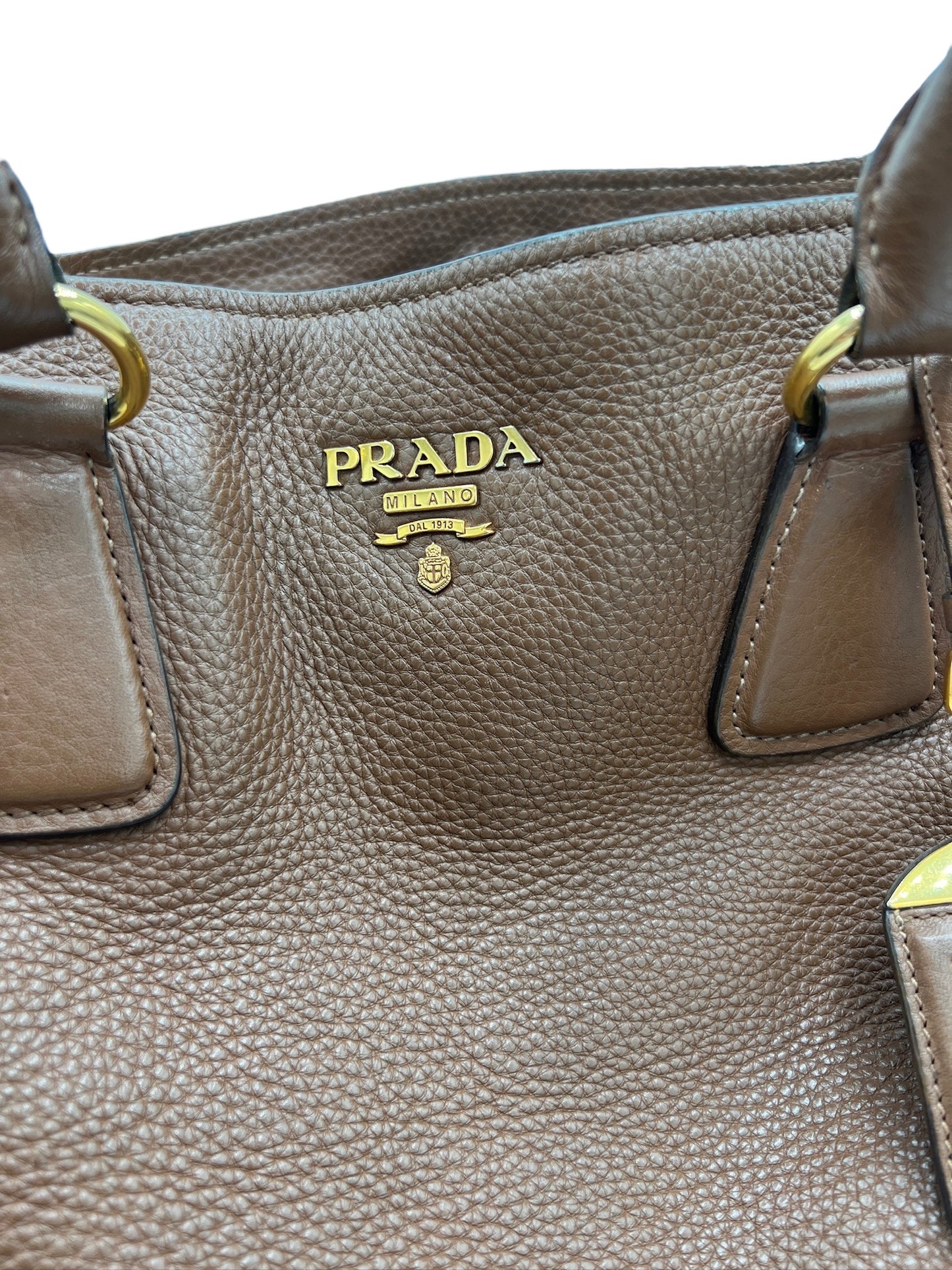 PRADA - Convertible Shopper Tote Vitello Danio Large