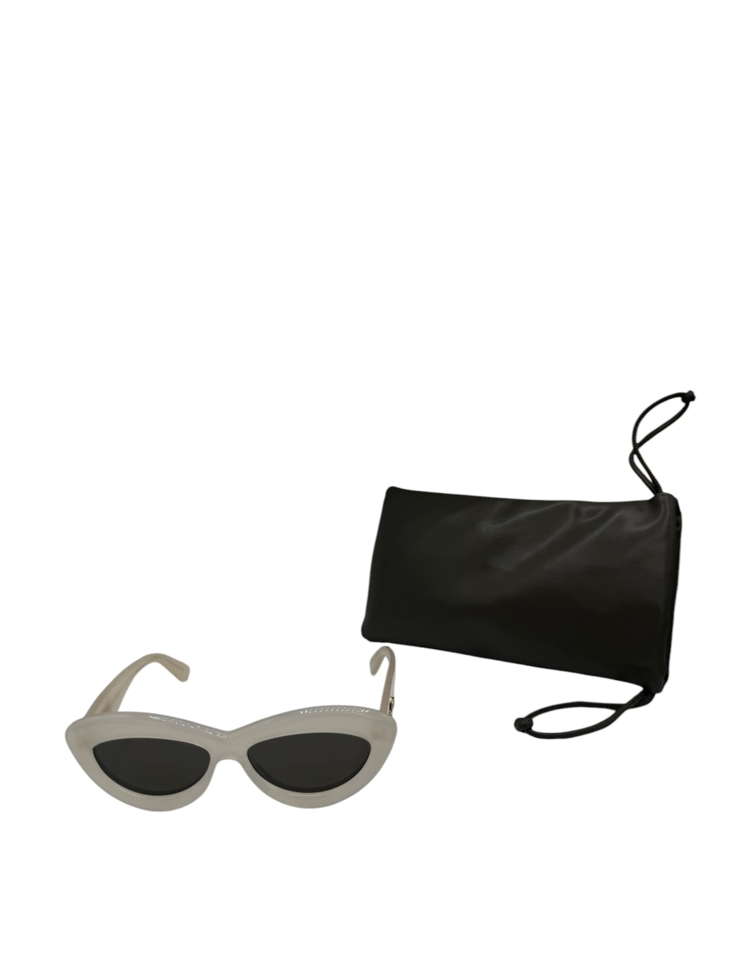 PRE-OWNED Cream Cat-Eye Sunglasses