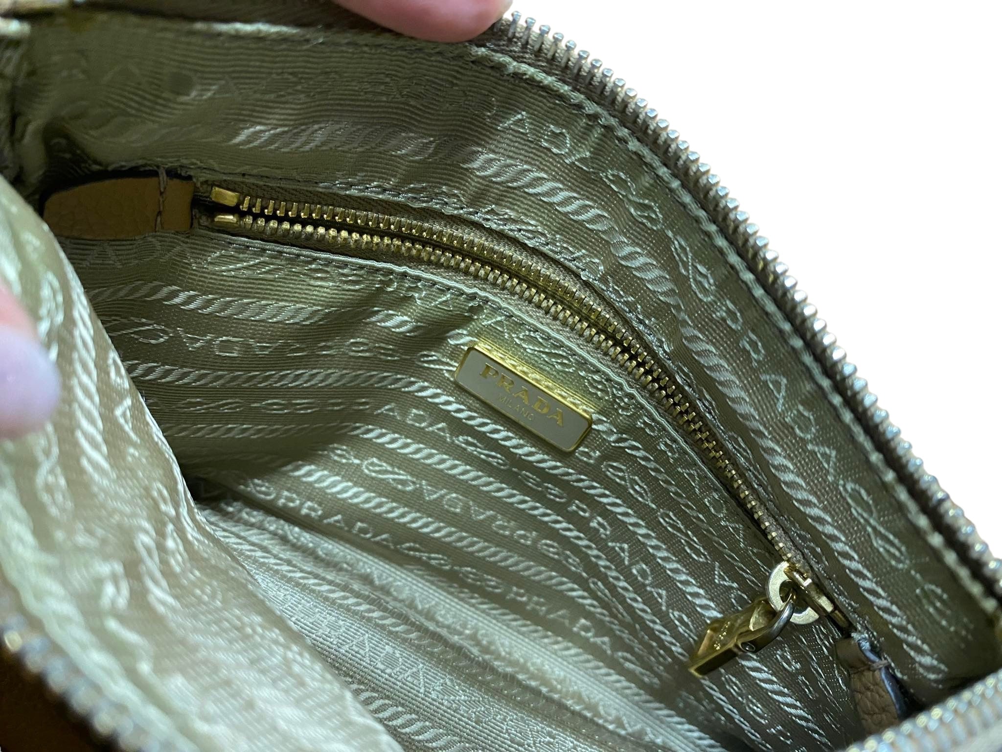 PRADA - Vitello Daino Caramel Shoulder Bag
