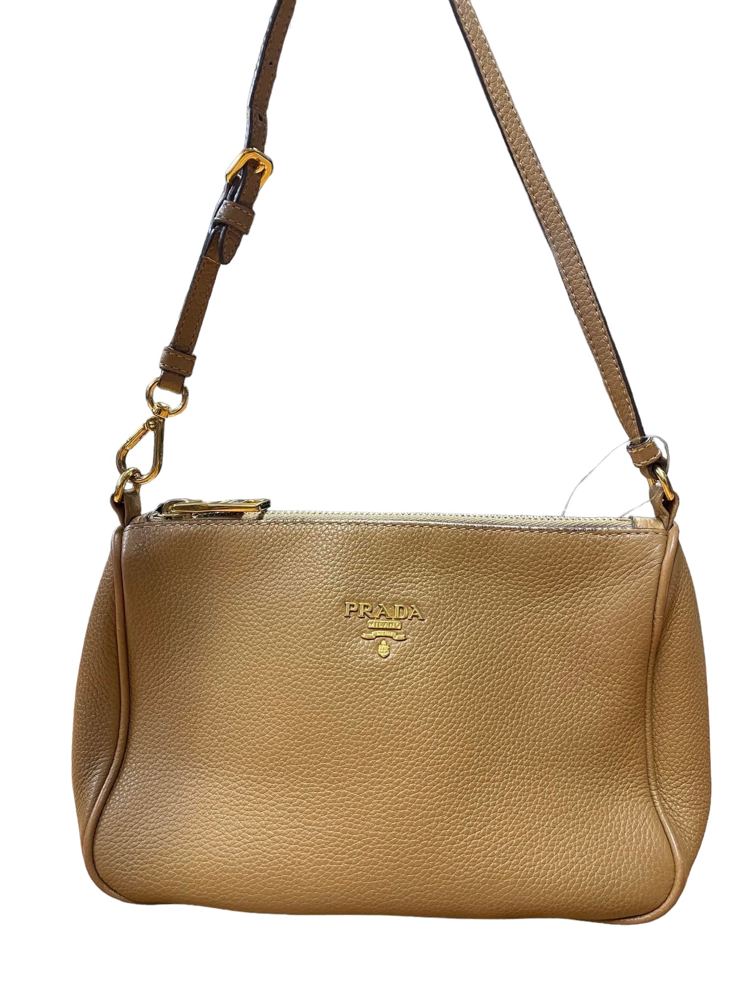PRADA - Vitello Daino Caramel Shoulder Bag