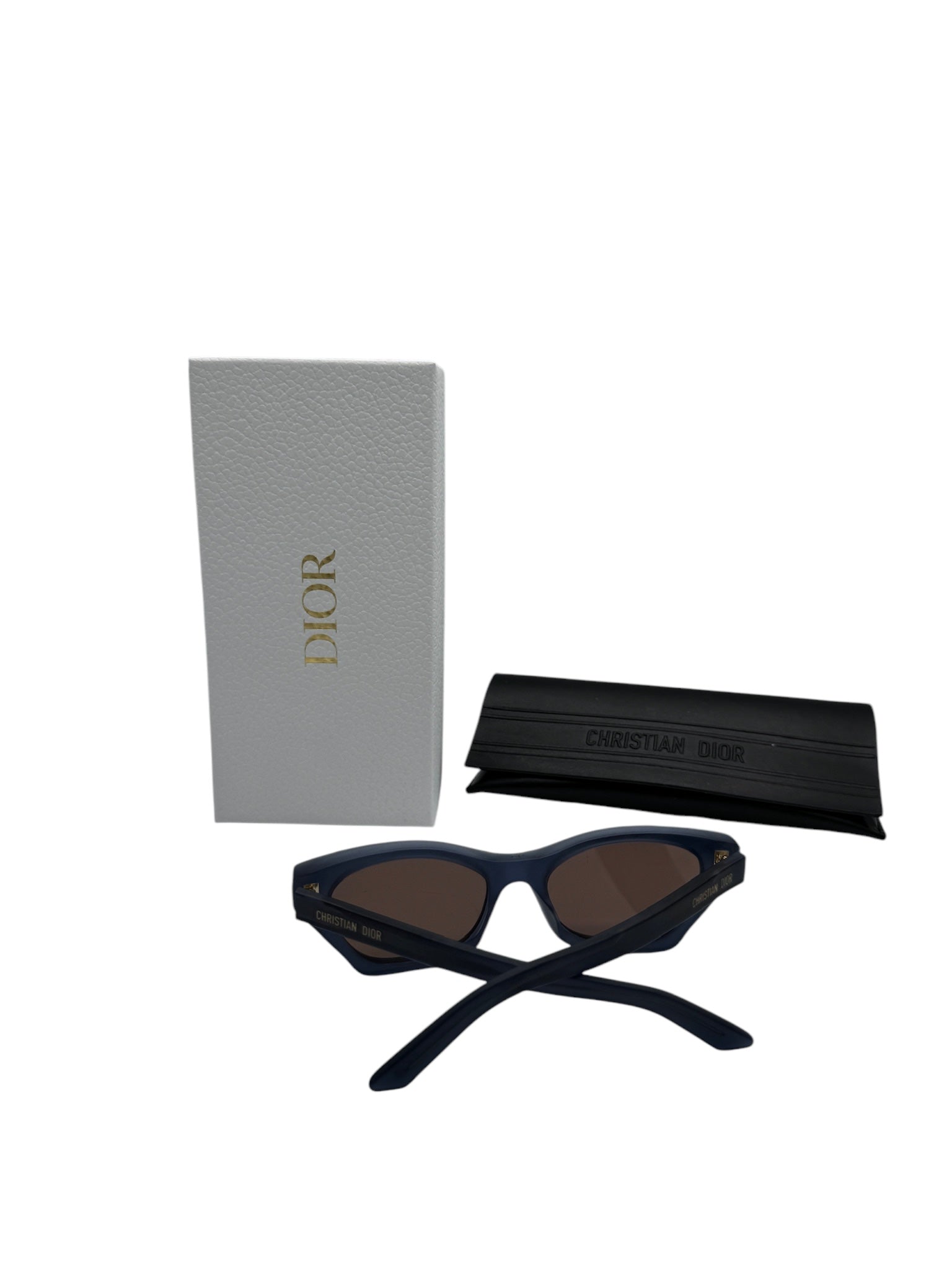 Gafas de sol ojo de gato azul marino de segunda mano
