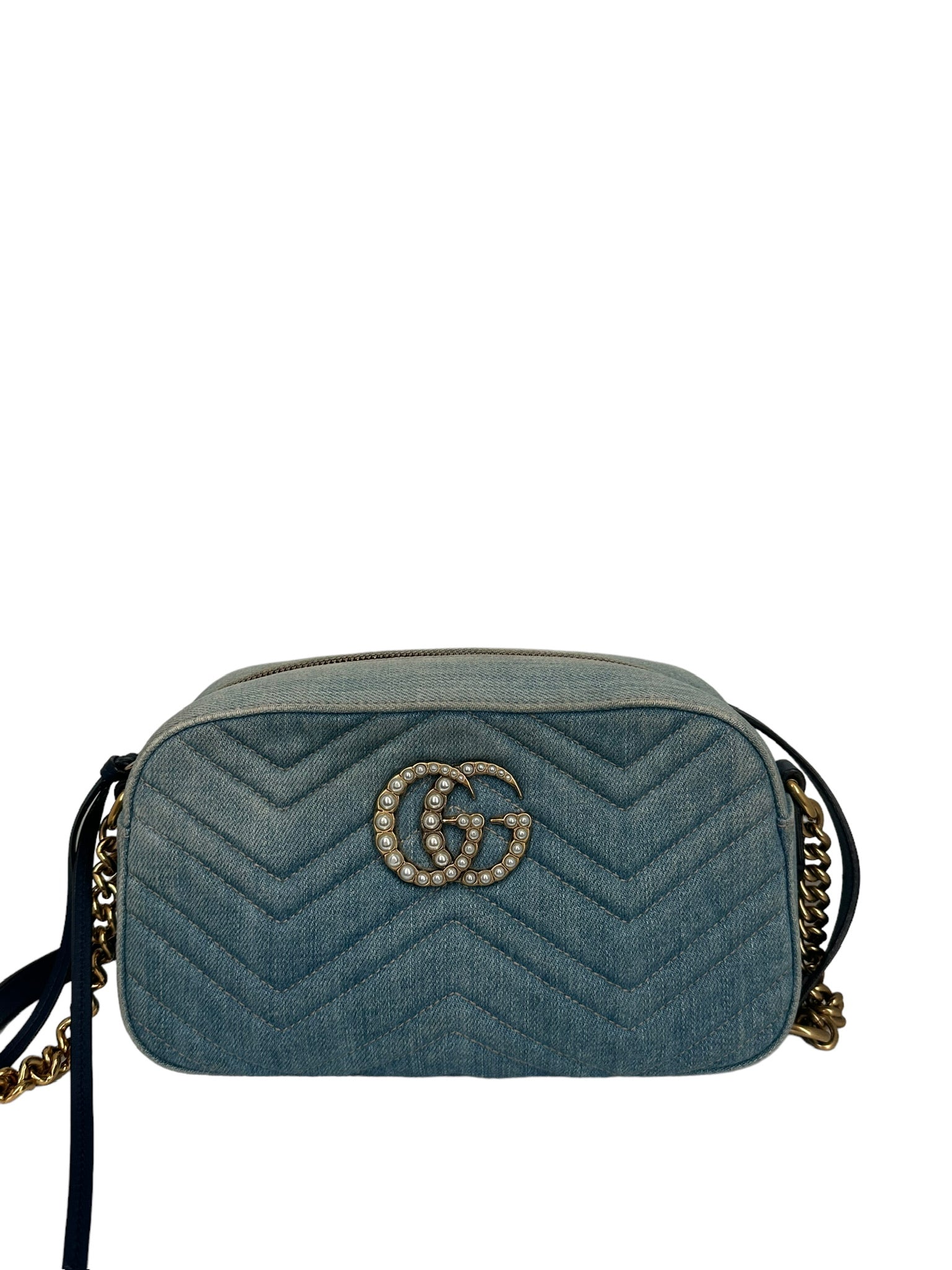 GUCCI - Denim GG nacarado Marmont