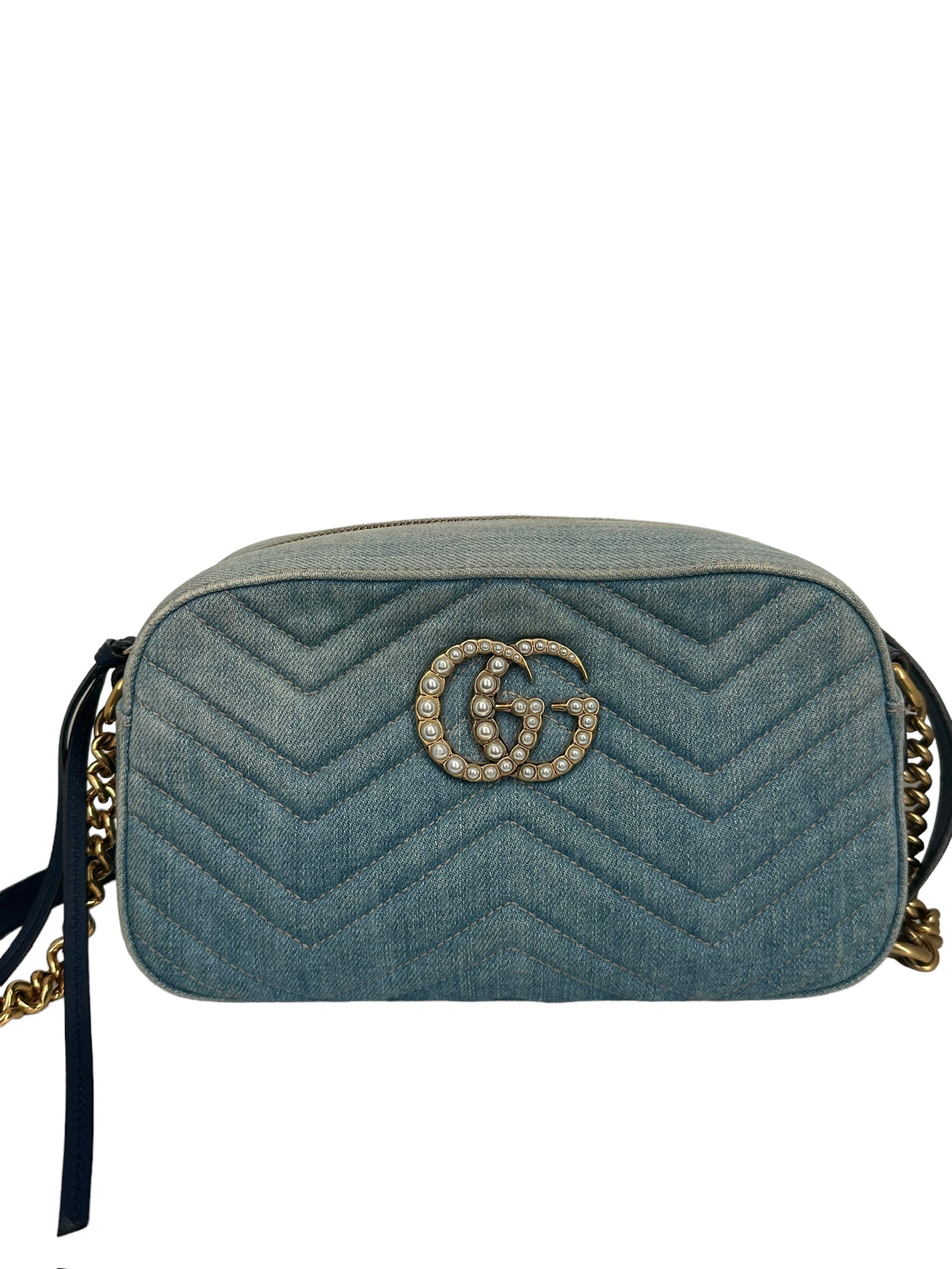 GUCCI - Denim GG nacarado Marmont