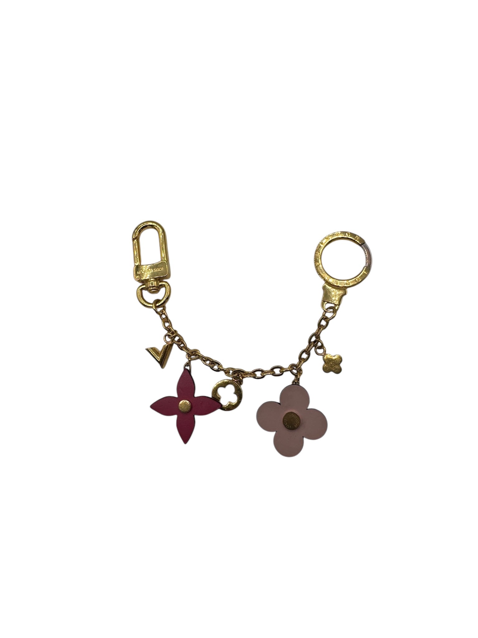 PRE-OWNED LV Pink Flower Charm