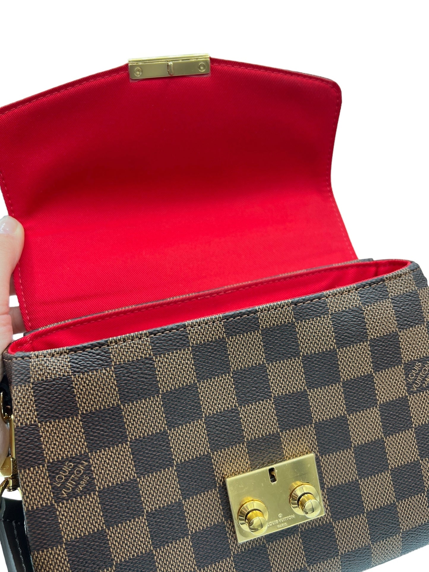 LOUIS VUITTON - Damier Ebene Canvas Croisette Crossbody Bag