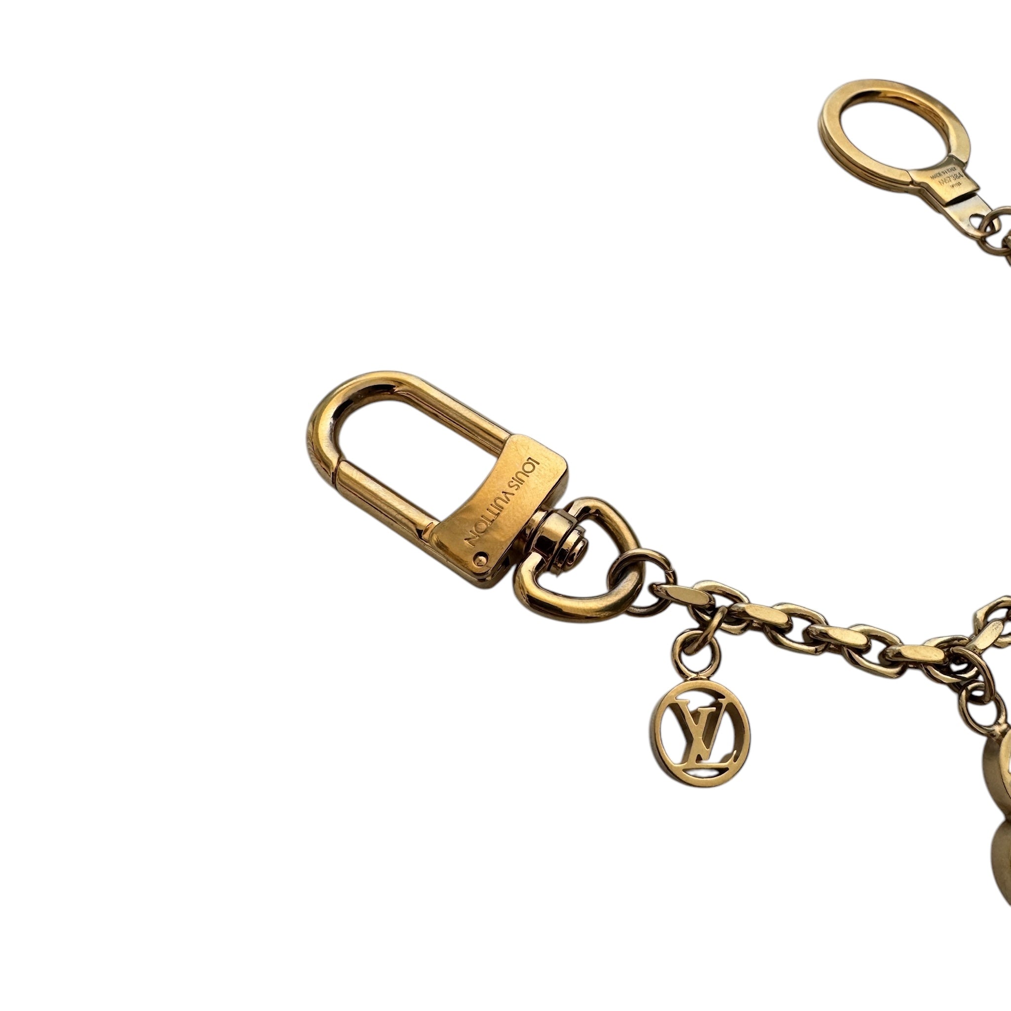 PRE-OWNED LV Malletage Flowers Bag Charm