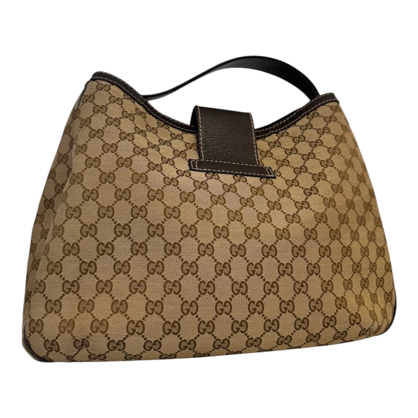 PRE-OWNED GG Beige GG Monogram Canvas Hobo Bag