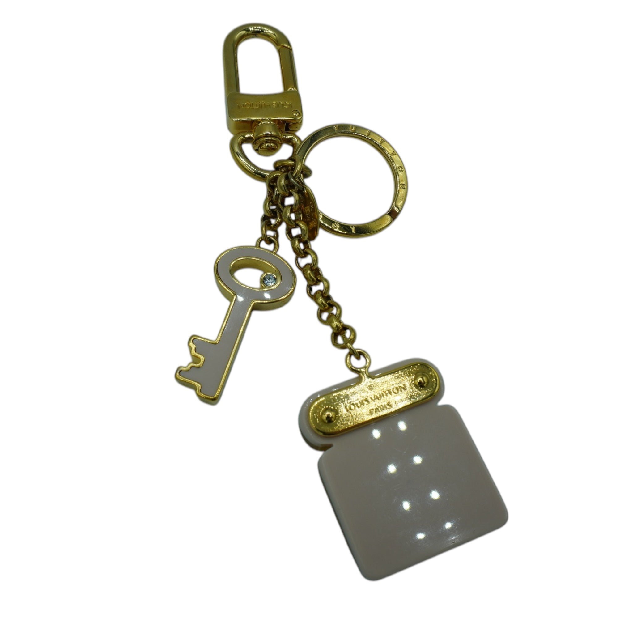 PRE-OWNED LV Pink Lock Keychain