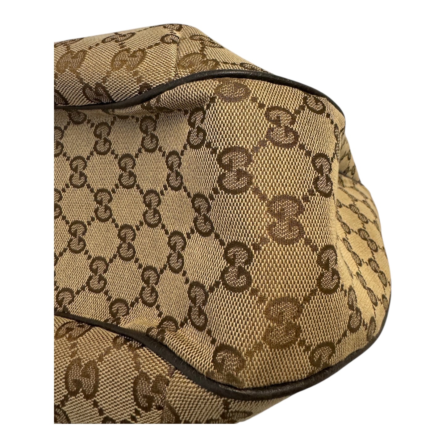 PRE-OWNED GG Beige GG Monogram Canvas Hobo Bag