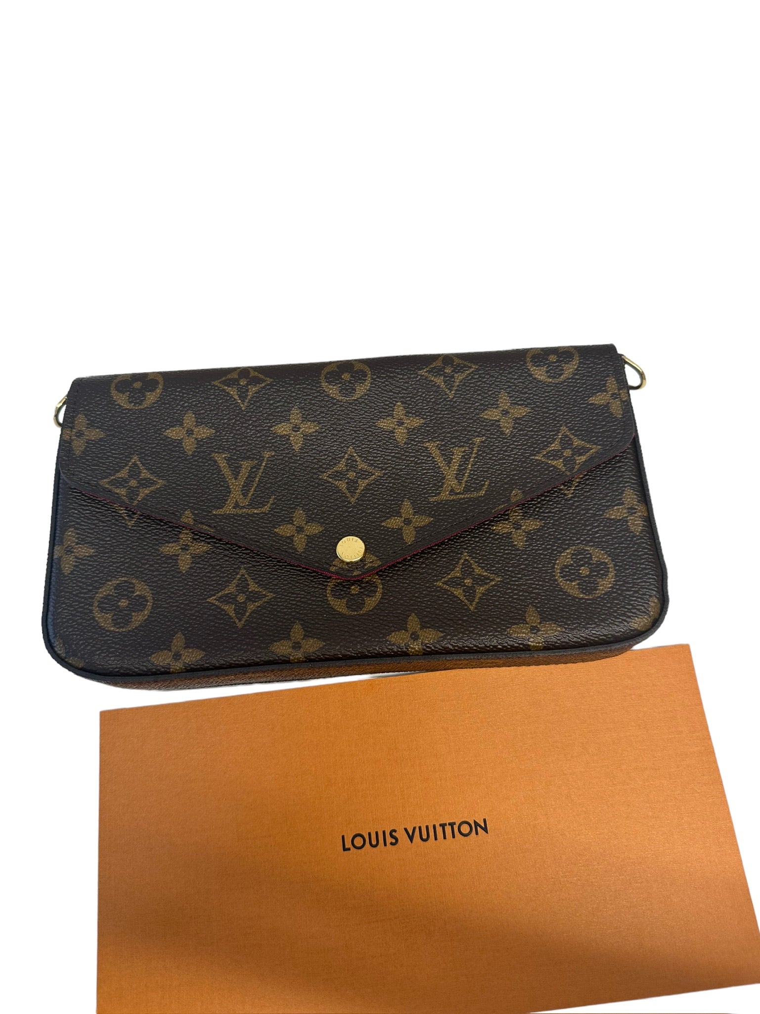 LOUIS VUITTON - Fuchsia & Monogram Canvas Félicie Pochette