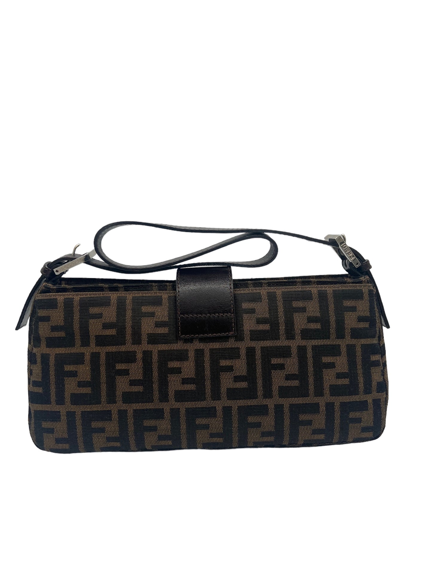 FENDI - Zucca Jacquard Leather Shoulder Bag