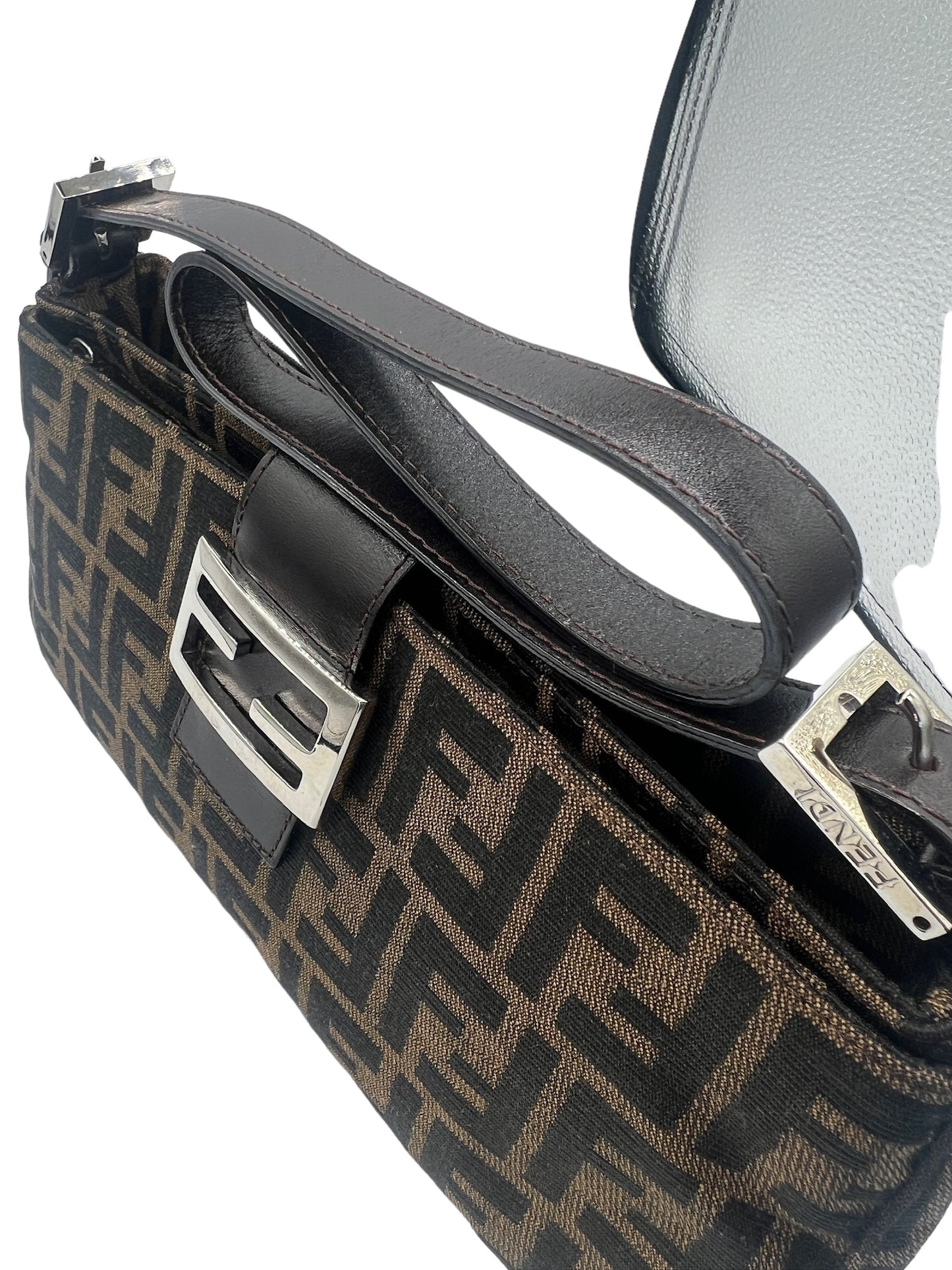 FENDI - Zucca Jacquard Leather Shoulder Bag