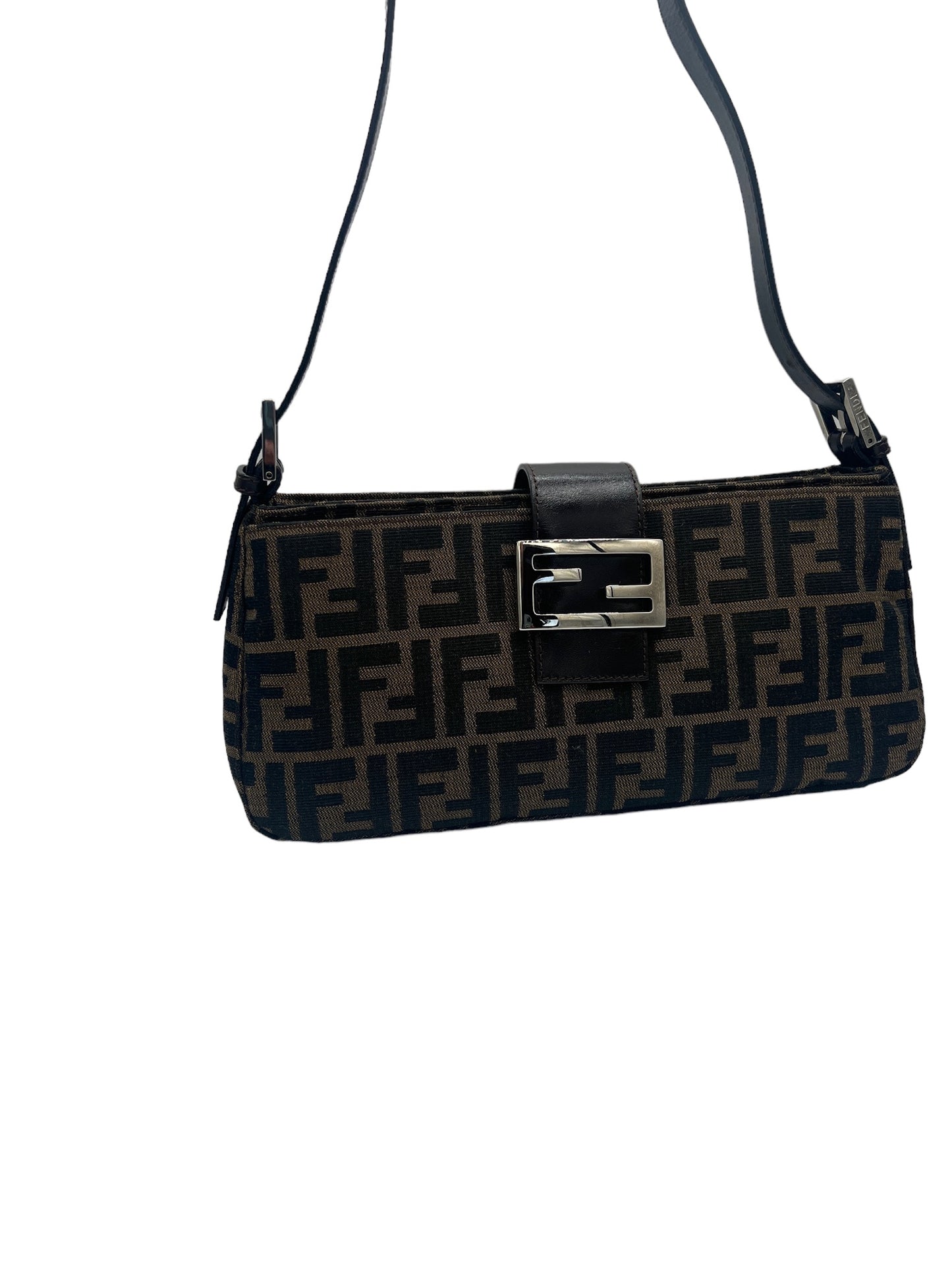 FENDI - Zucca Jacquard Leather Shoulder Bag