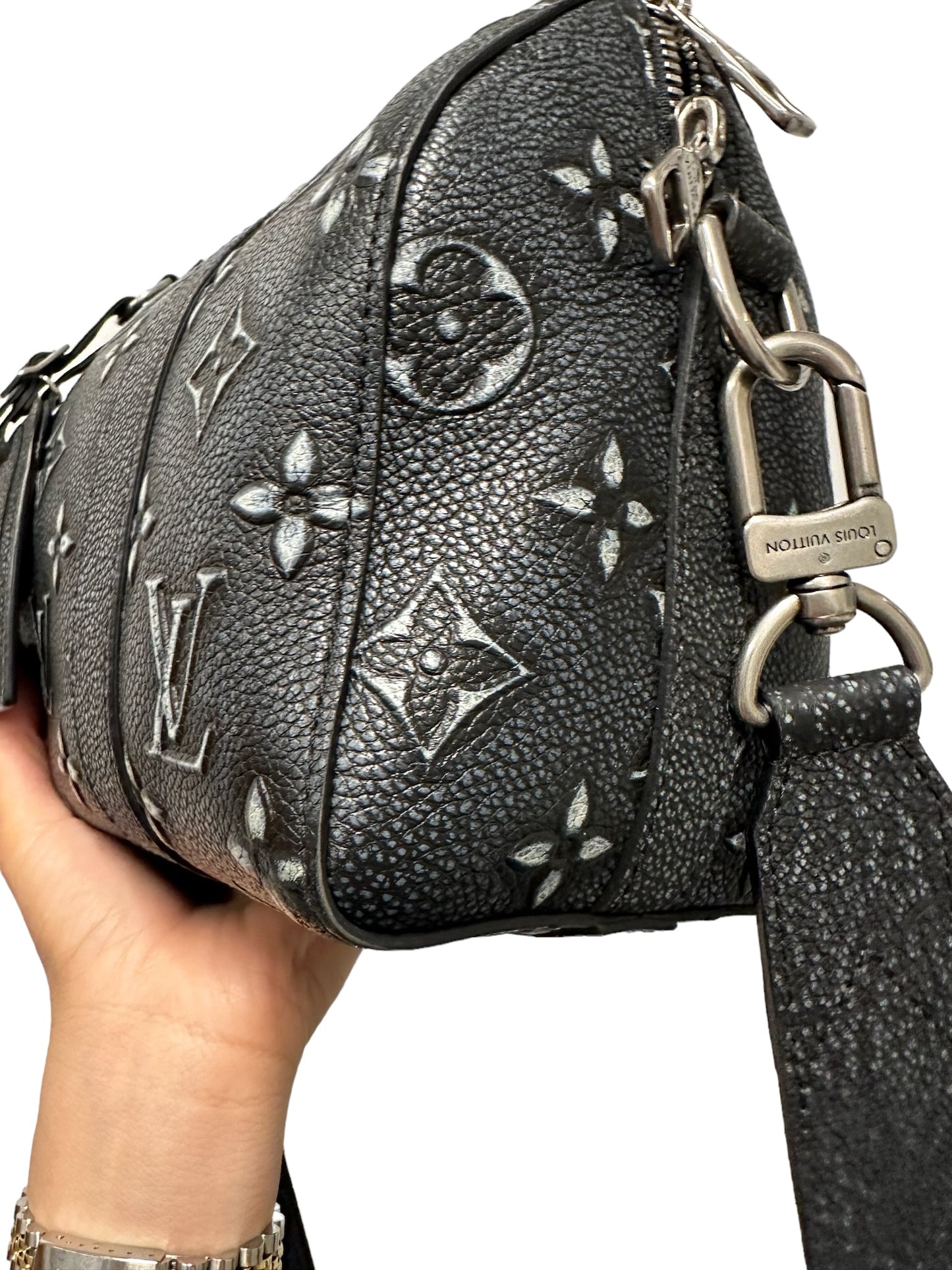 LOUIS VUITTON - Charcoal Cowhide Faded Monogram City Keepall