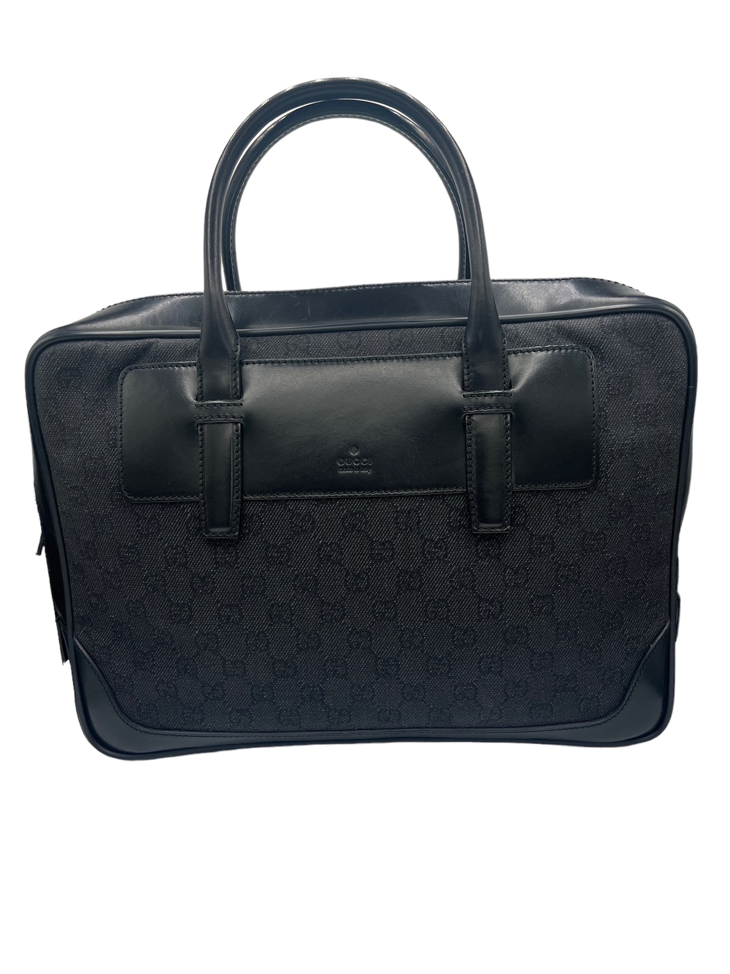 GUCCI - GG Black Jacquard Business Bag