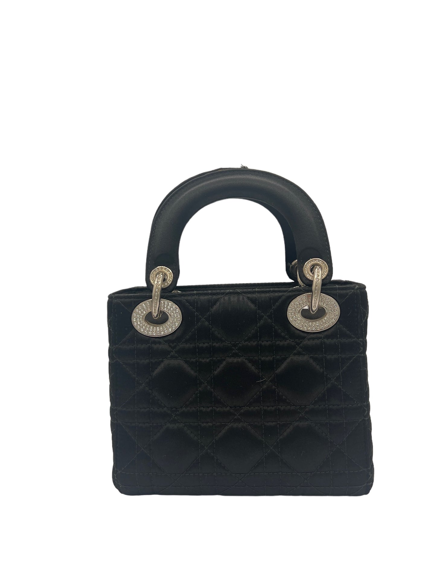 DIOR - Bolso Lady Dior Mini de satén negro