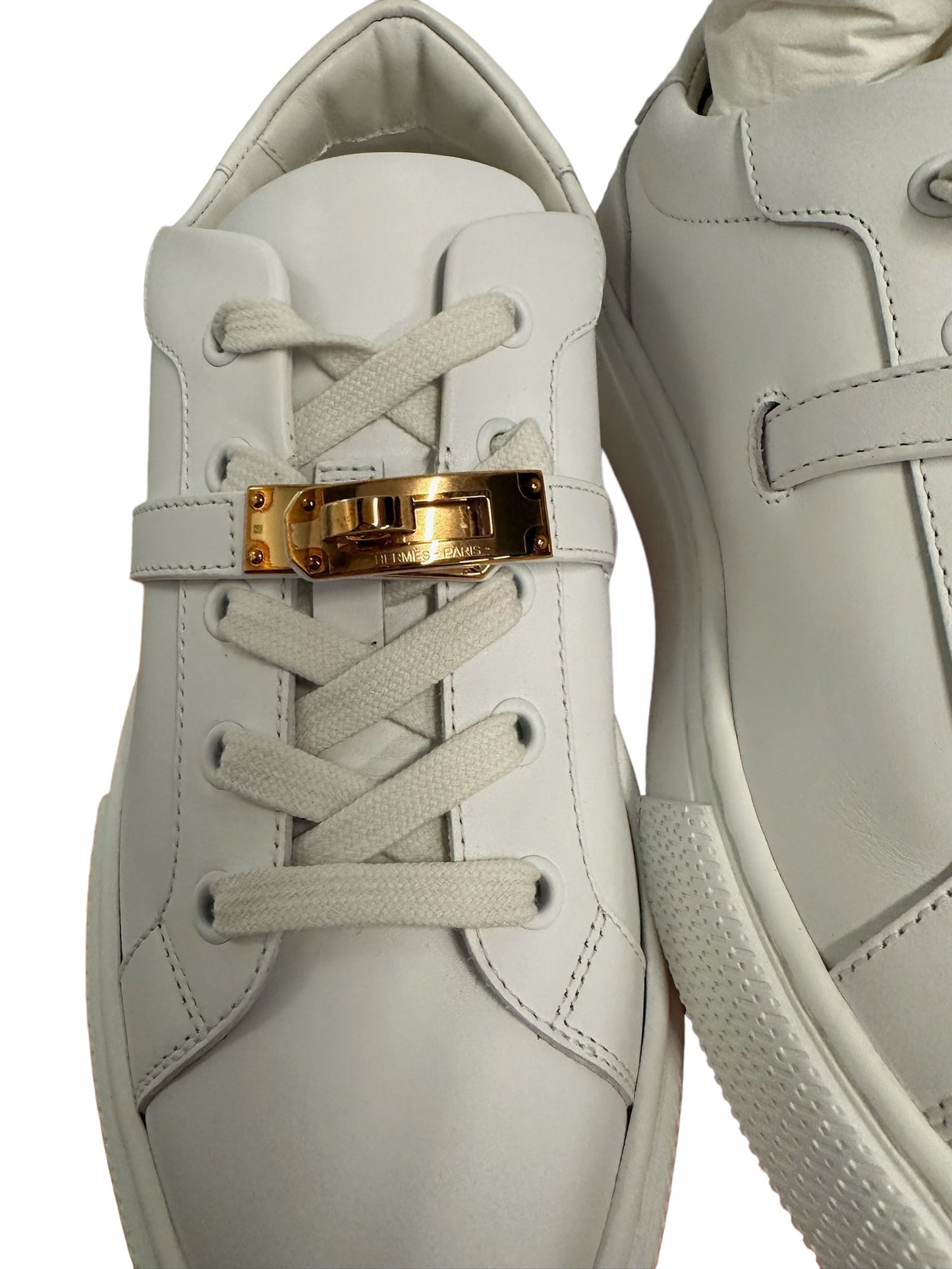 HERMES - Blanc Calfskin Day Sneaker GHW 37