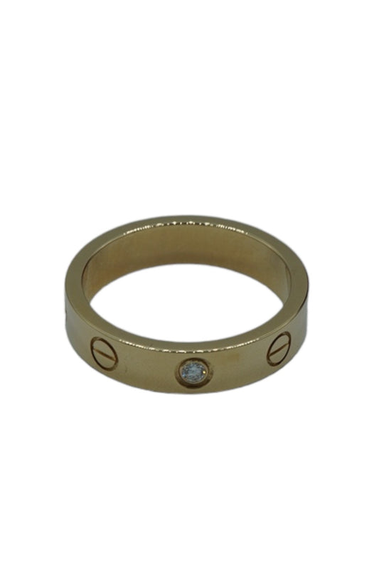 CARTIER - Mini Love Ring 18K Yellow Gold Diamond
