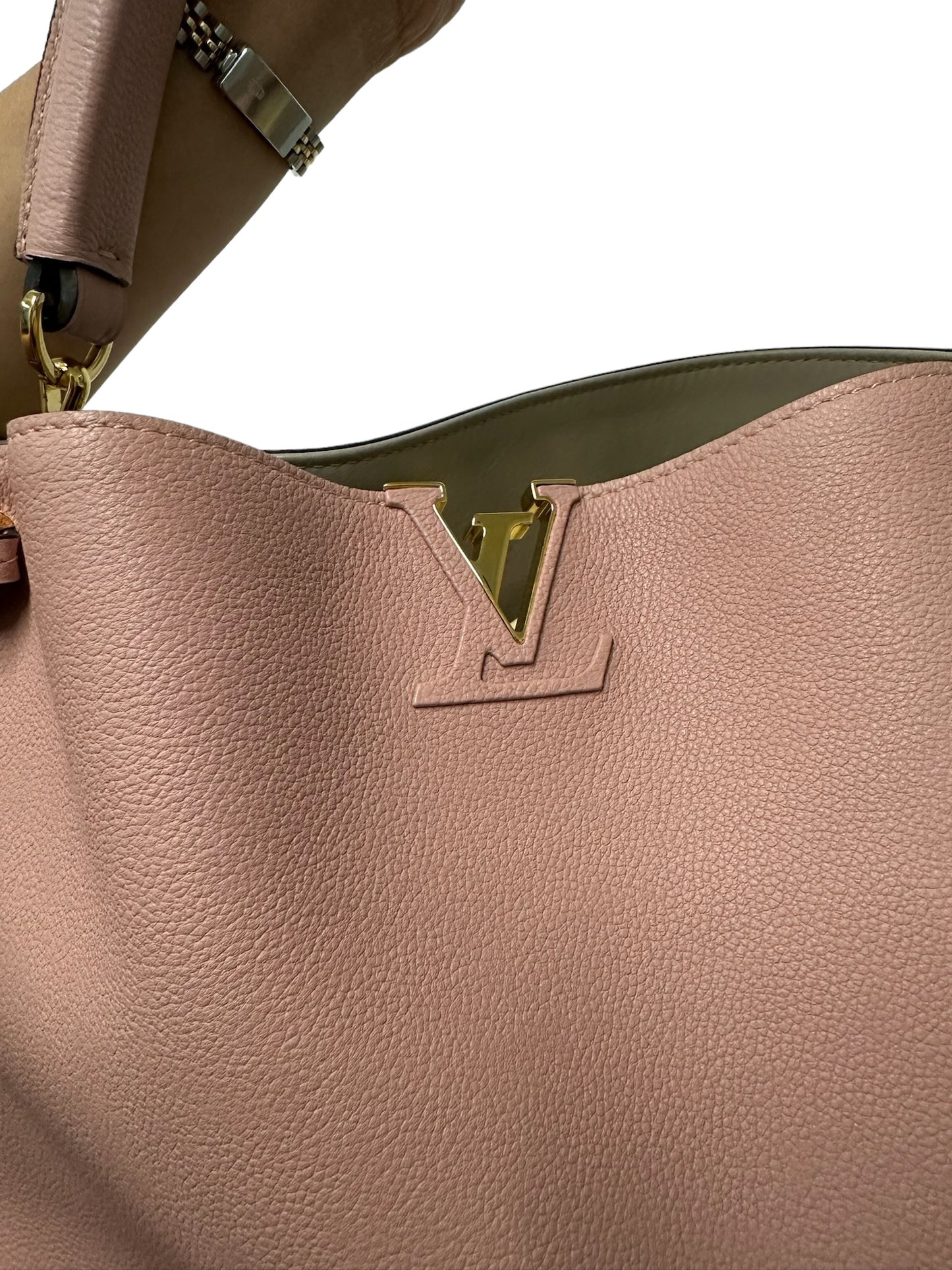 LOUIS VUITTON - Pink Taurillon Tournon Hobo