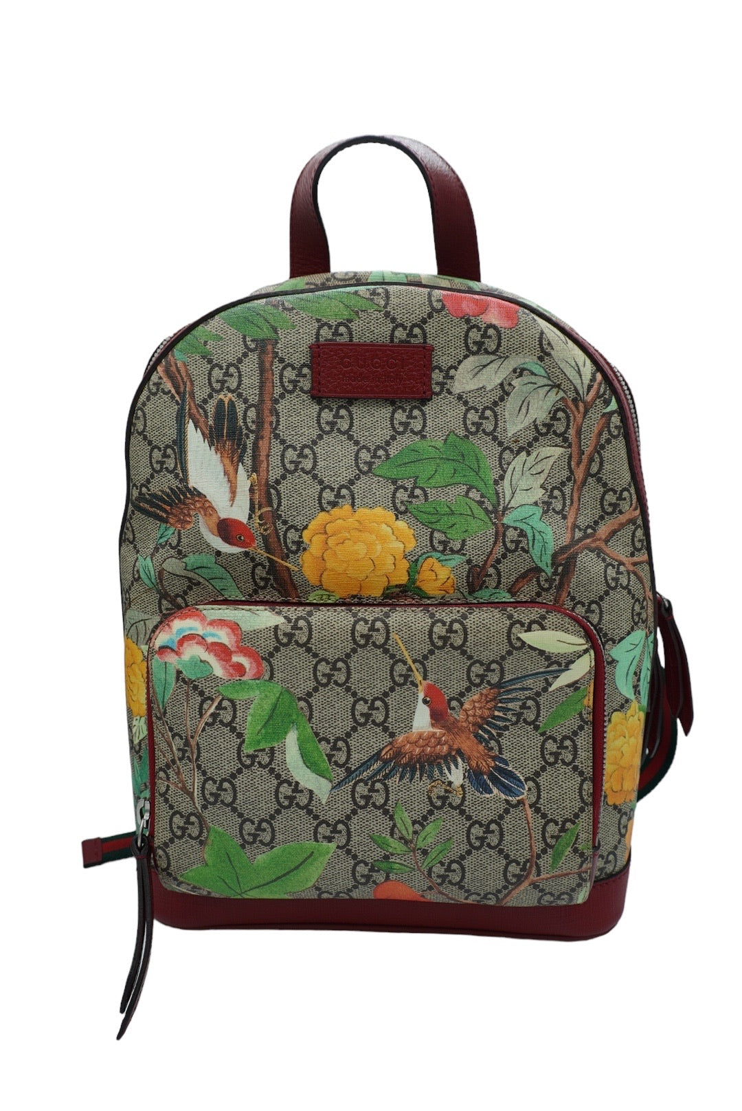 GUCCI - Zip Pocket Backpack Tian Print GG Coated Canvas Small