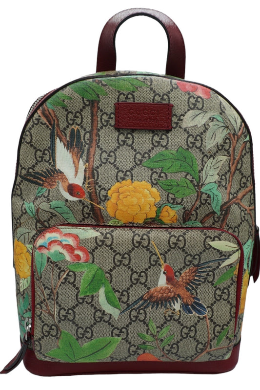 GUCCI - Zip Pocket Backpack Tian Print GG Coated Canvas Small