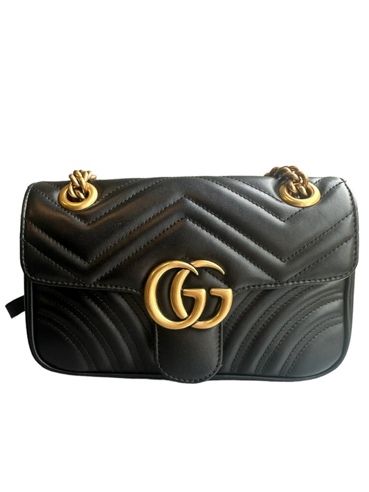 GUCCI - GG Marmont Mini Flap Black