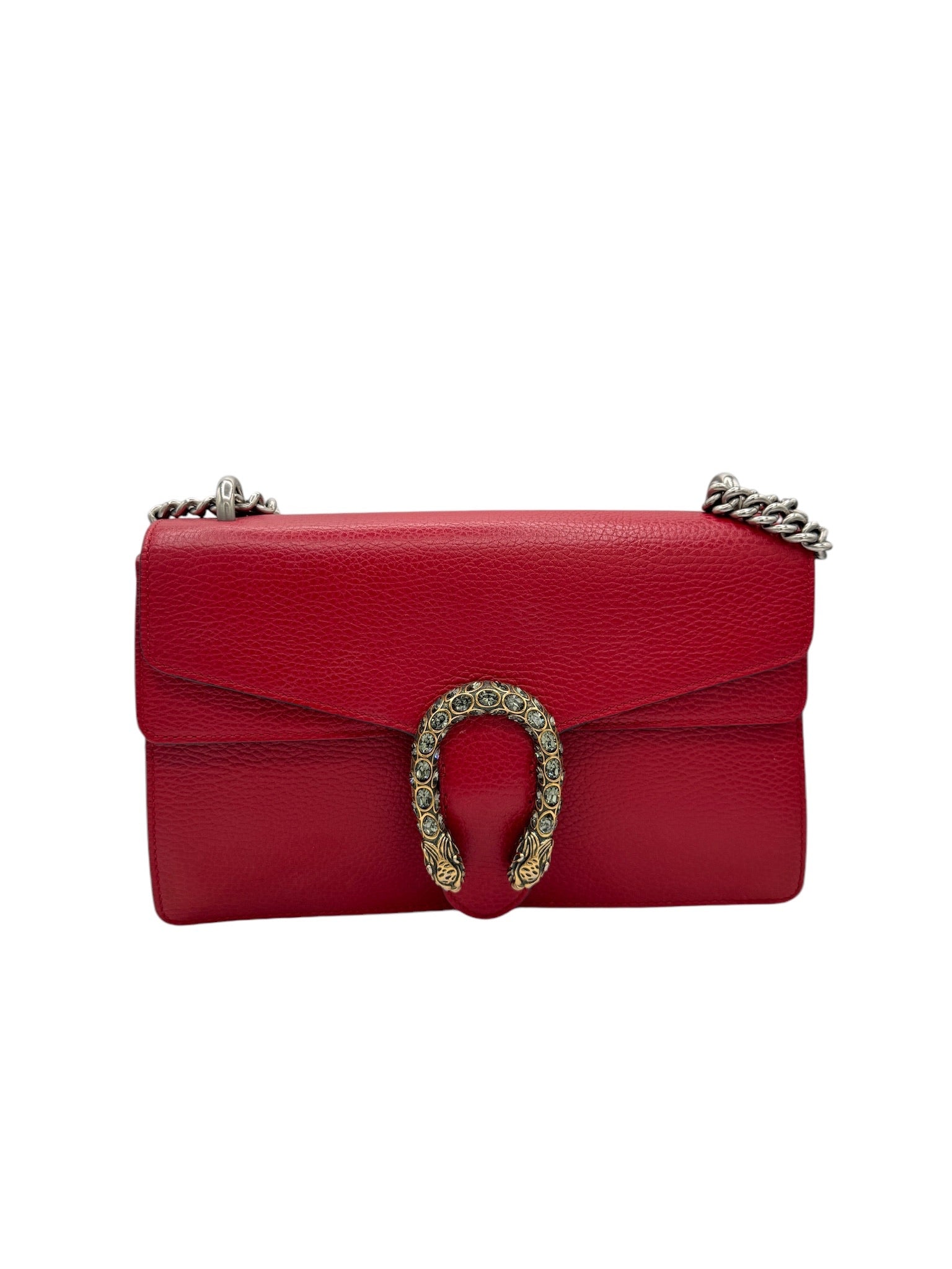 Bolso de hombro Dionysus mediano con cristales de Swarovski y piel de becerro GG Red Dollar de segunda mano
