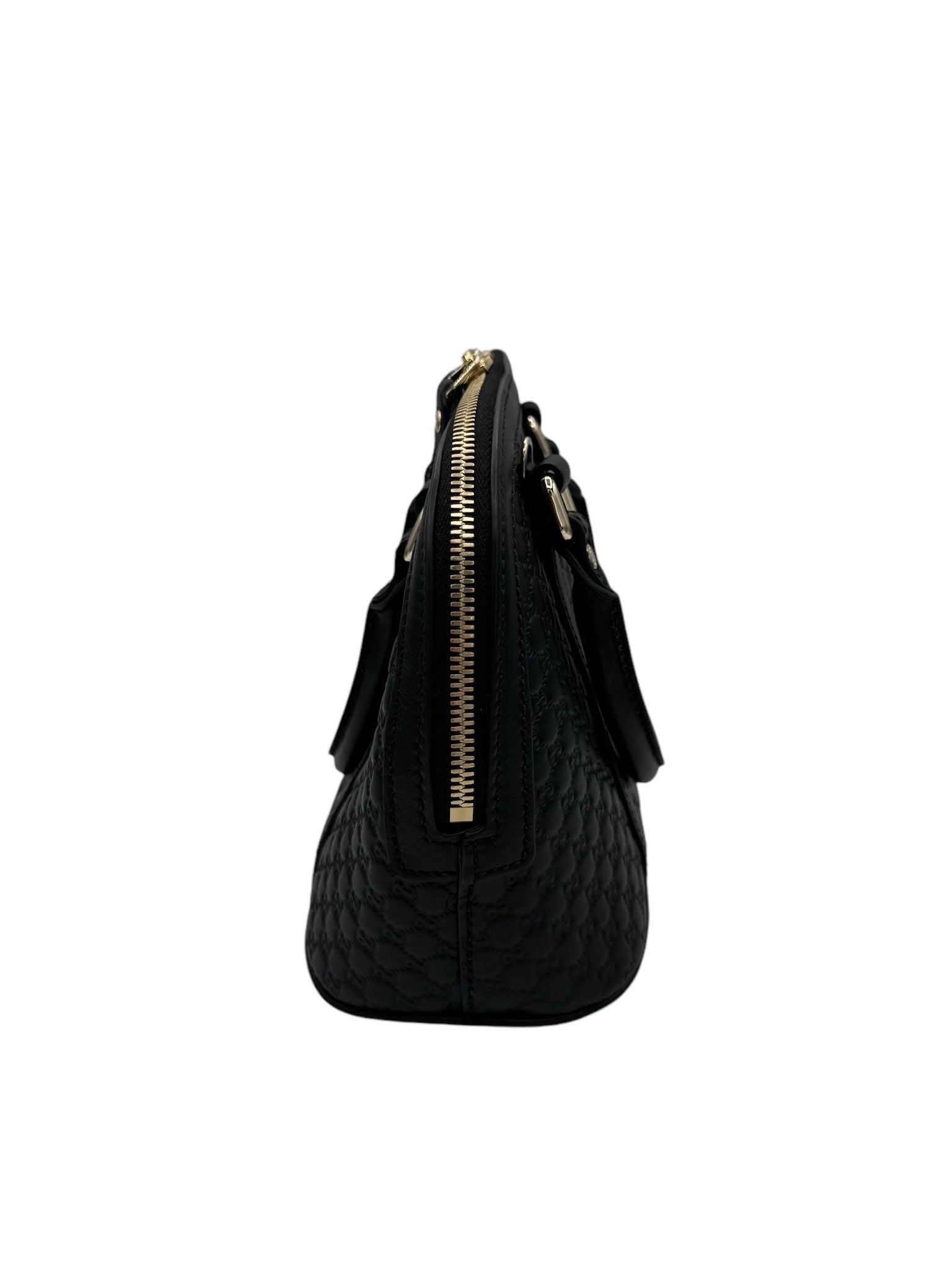 Bolso de hombro Guccissima Micro de piel negra con GG de segunda mano