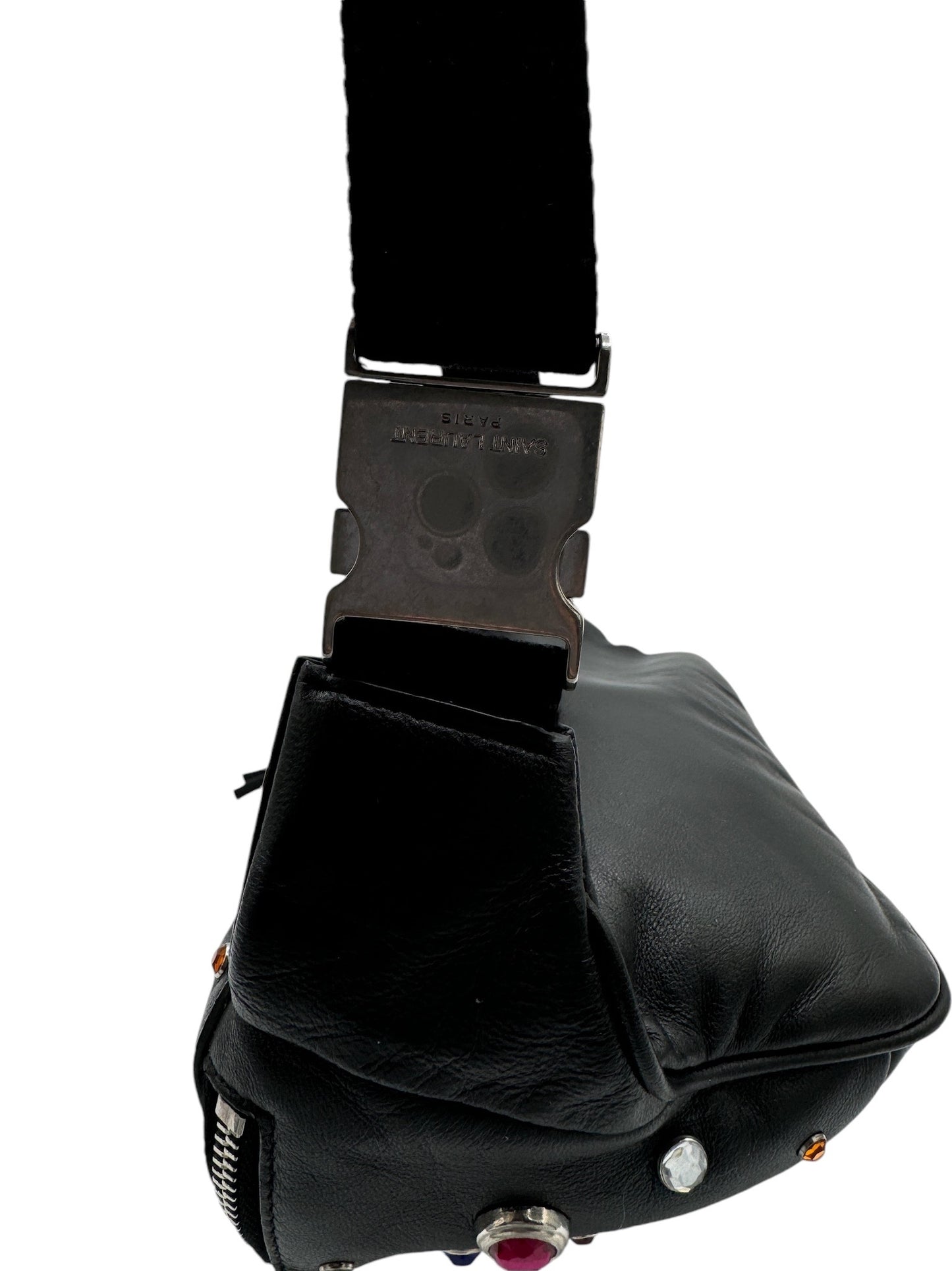 PRE-OWNED Black Multi Leather Bum Bag