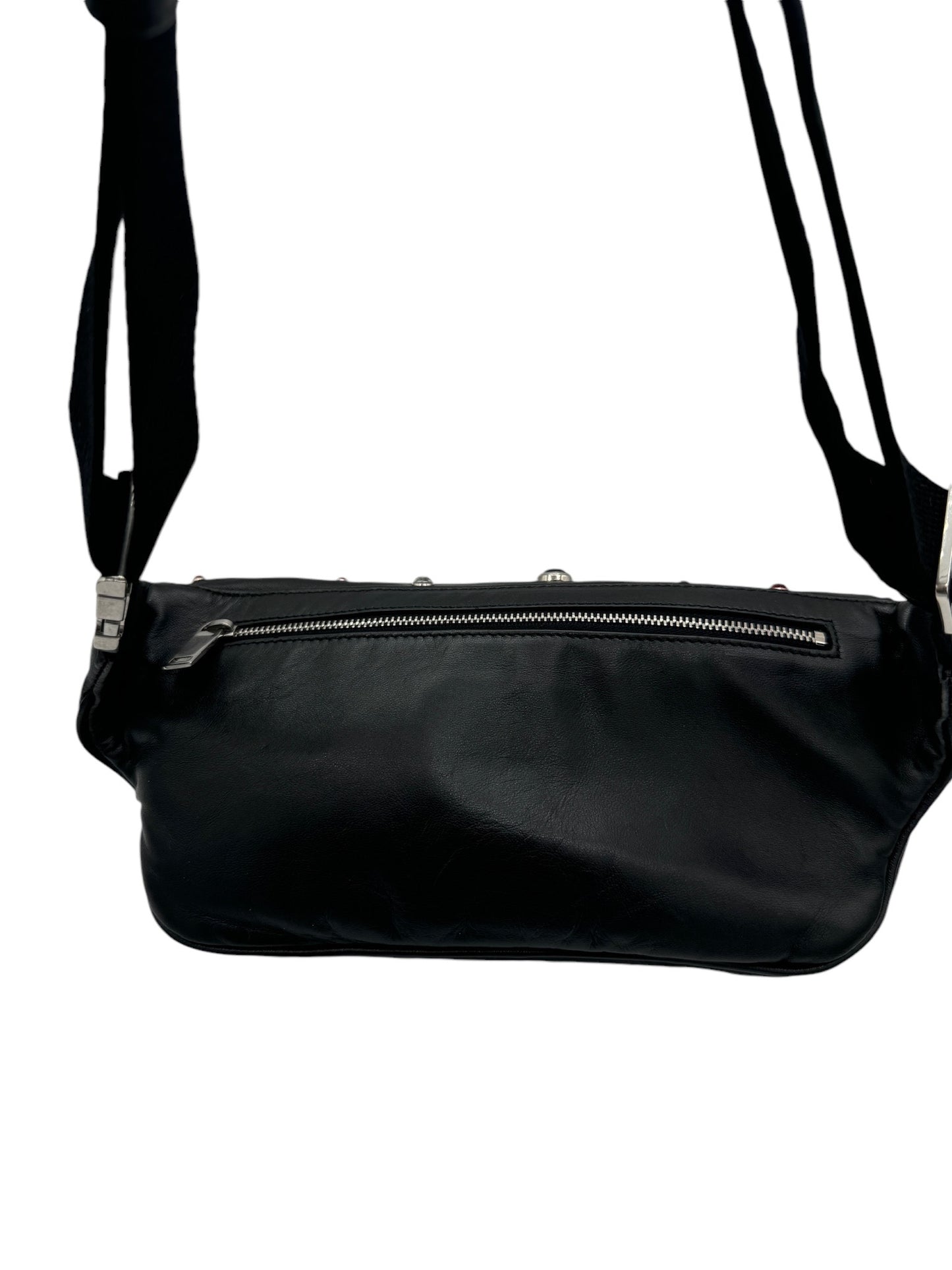 PRE-OWNED Black Multi Leather Bum Bag